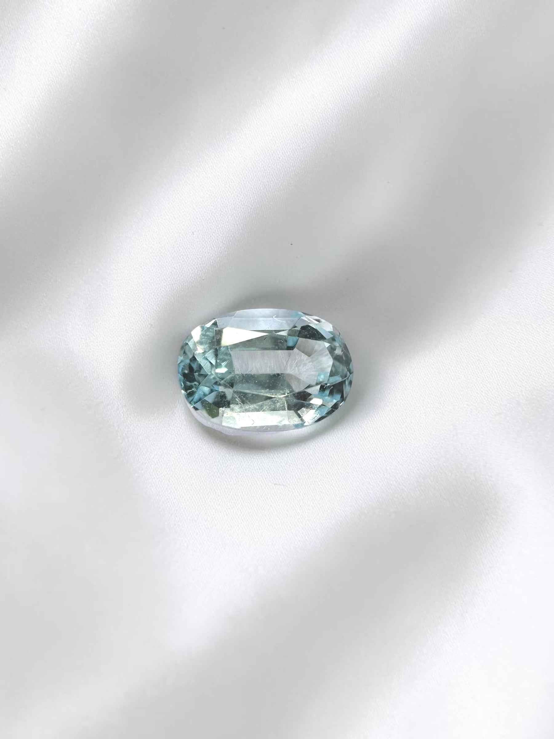 Acquamarina sfaccettata proveniente dall'India, 0,65 ct - BAK13