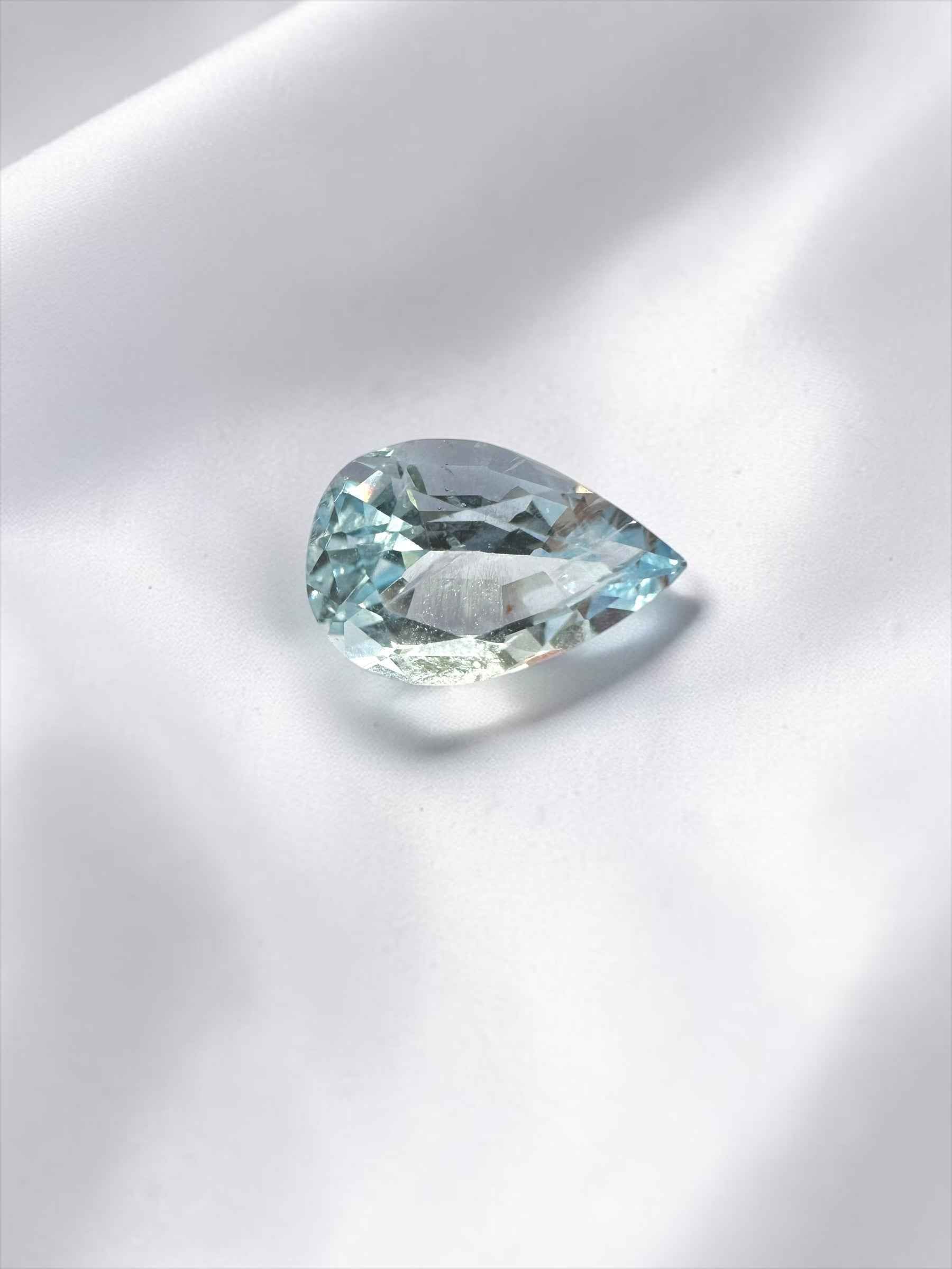 Acquamarina sfaccettata proveniente dall'India, 1 ct - BAK14