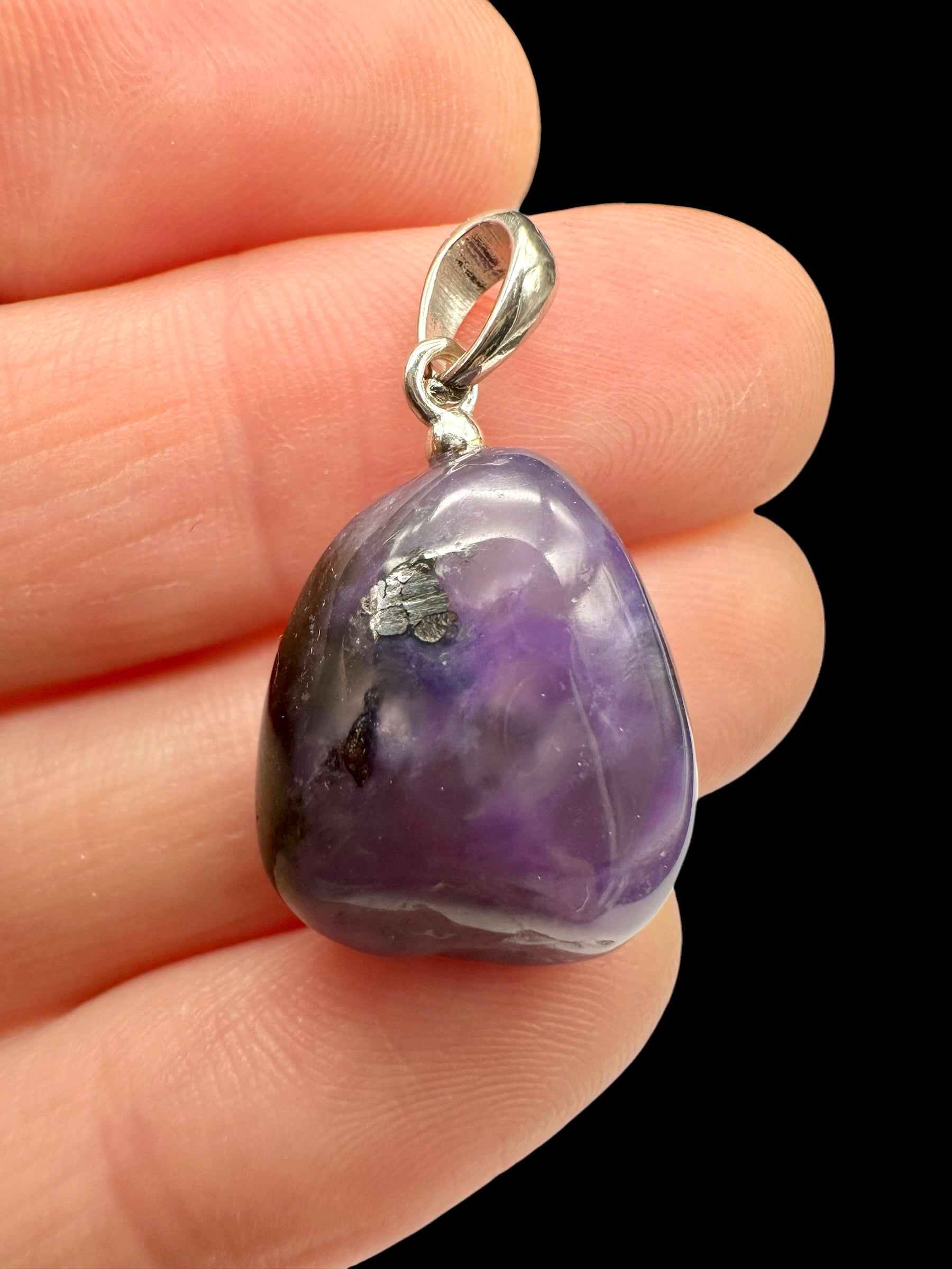 Ciondolo in argento con charoite - SP/CA26