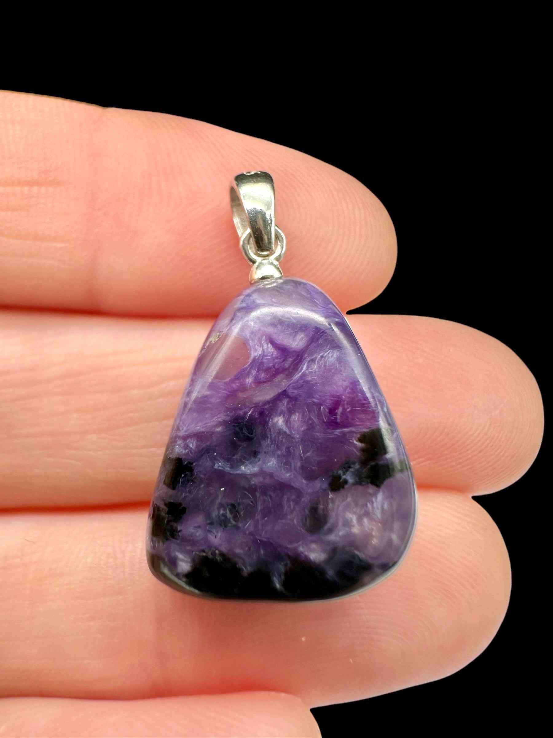 Ciondolo in argento con charoite - SP/CA27