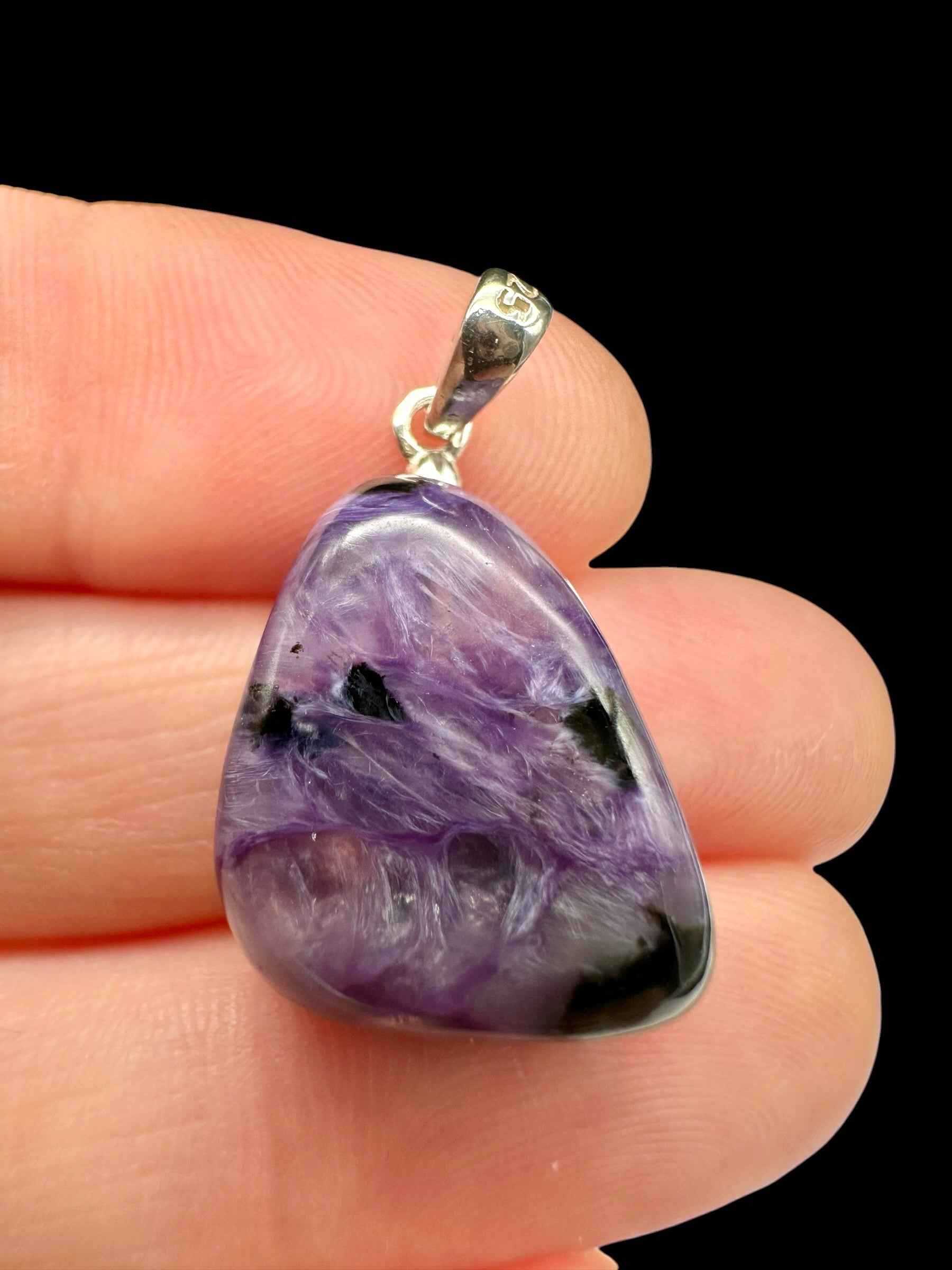 Ciondolo in argento con charoite - SP/CA27
