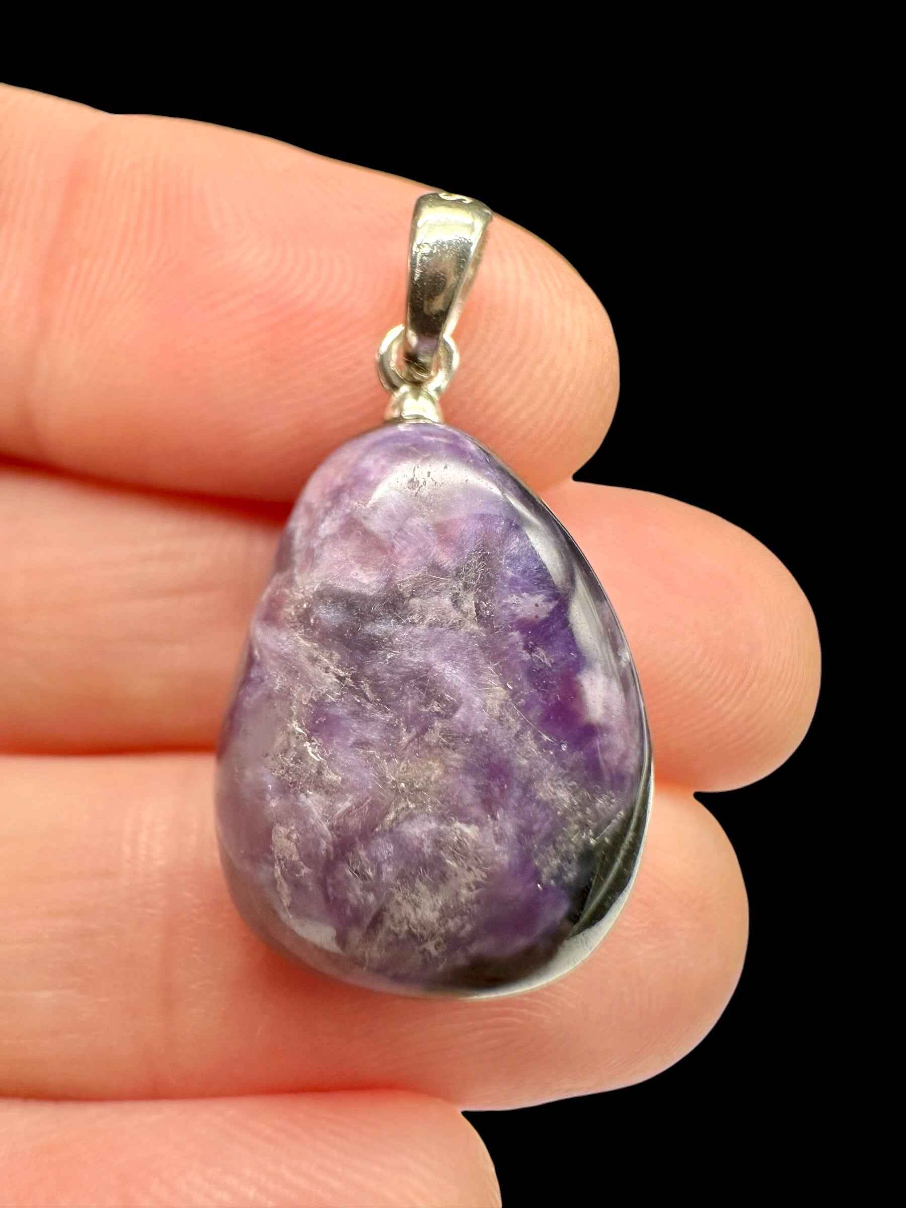 Ciondolo in argento con charoite - SP/CA28
