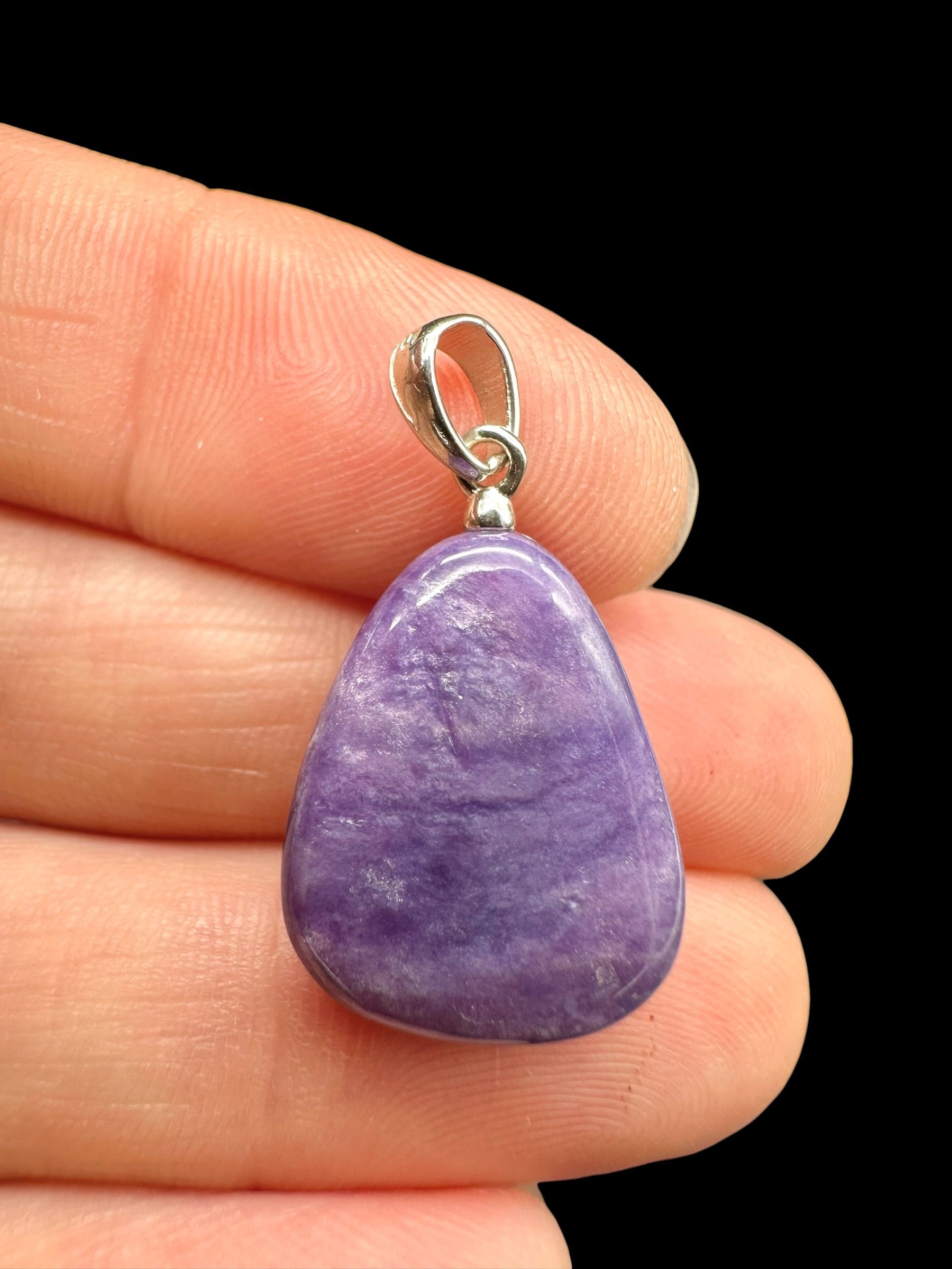 Silver pendant made of charoite - SP/CA32