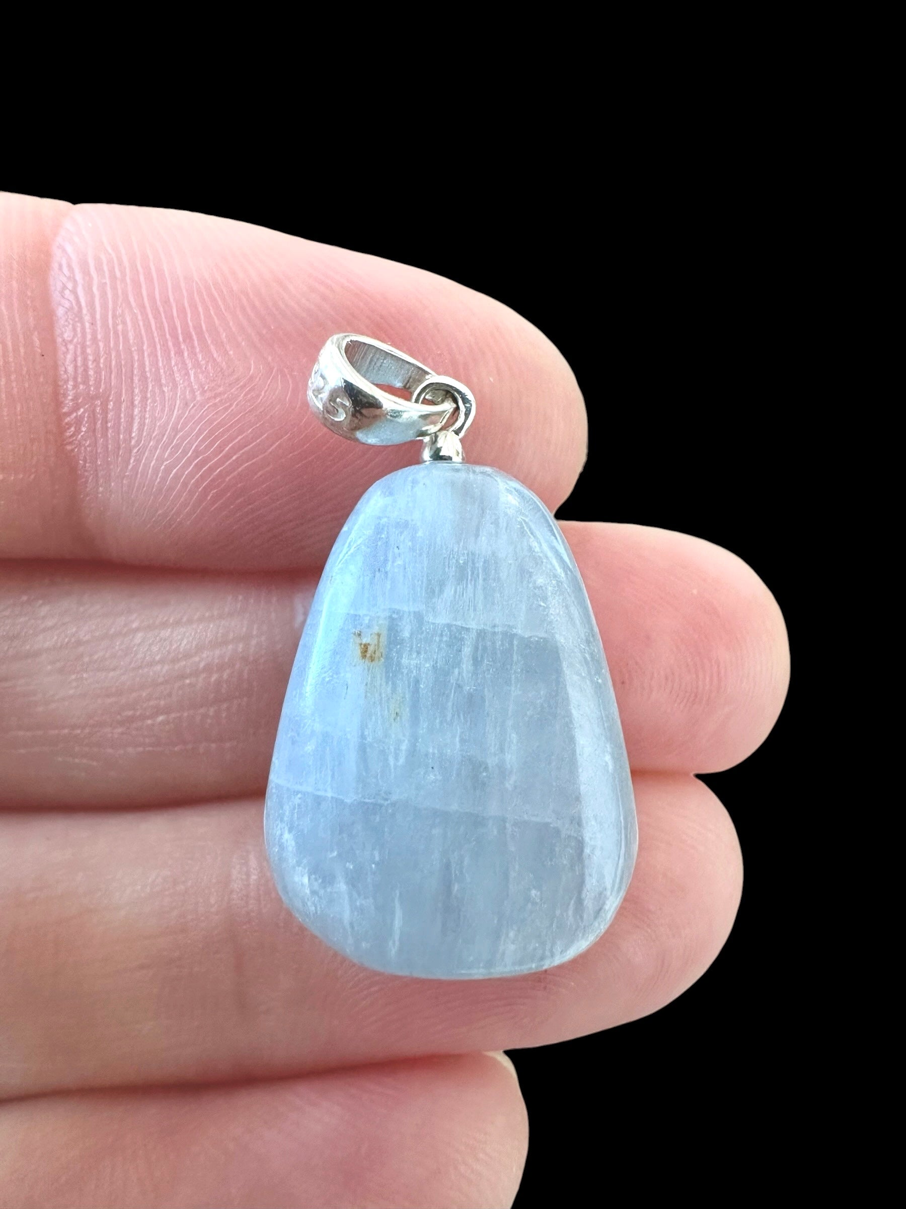 Silver pendant made of celestine - SP/CE05