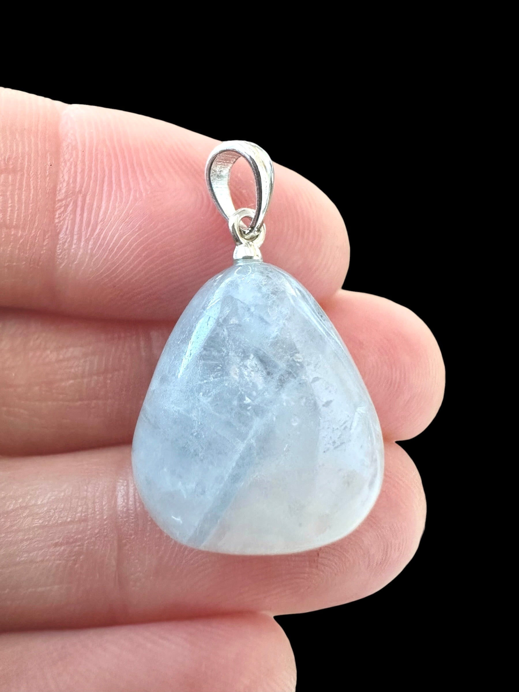 Silver pendant made of celestine - SP/CE07