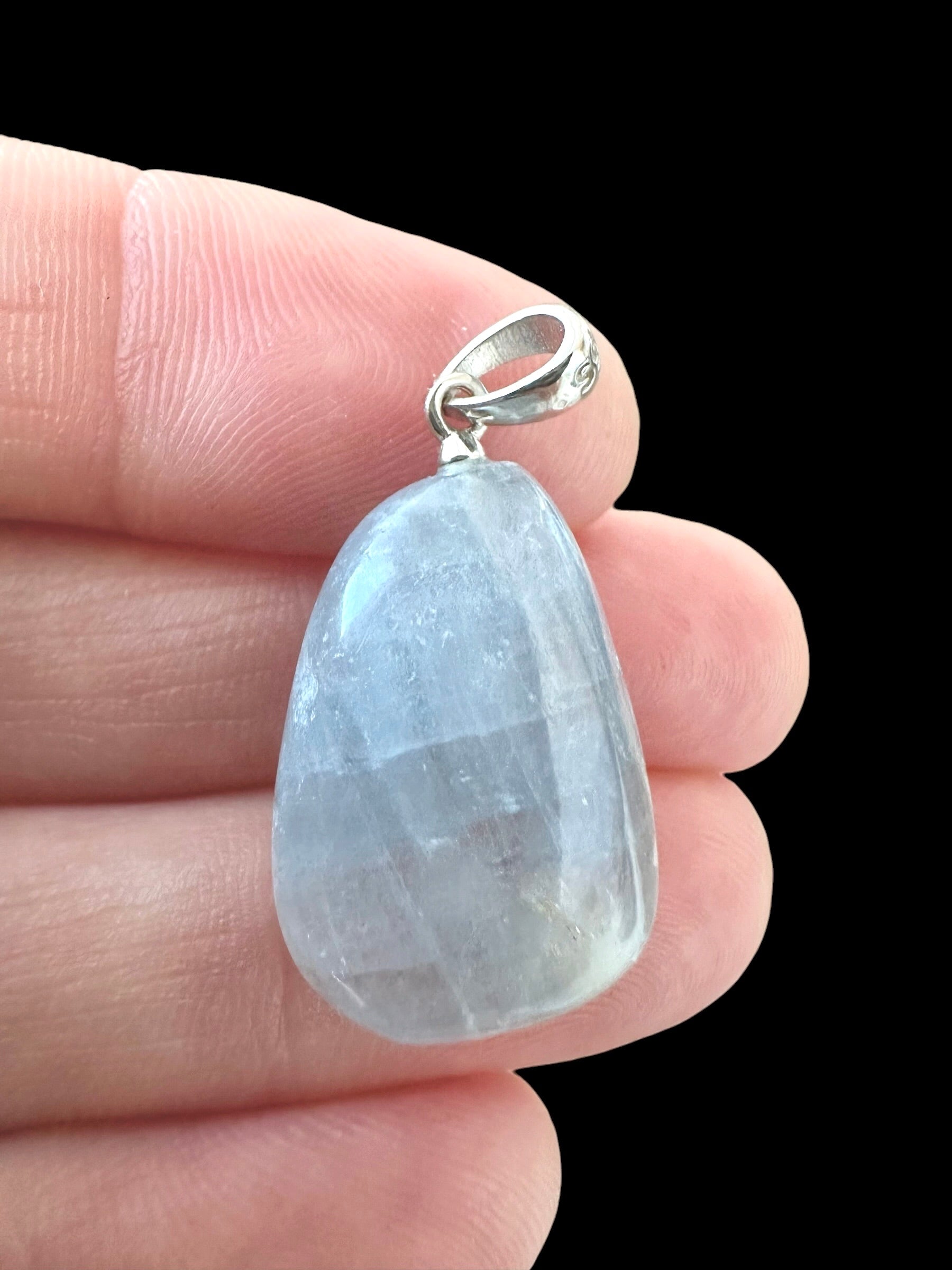 Silver pendant made of celestine - SP/CE08