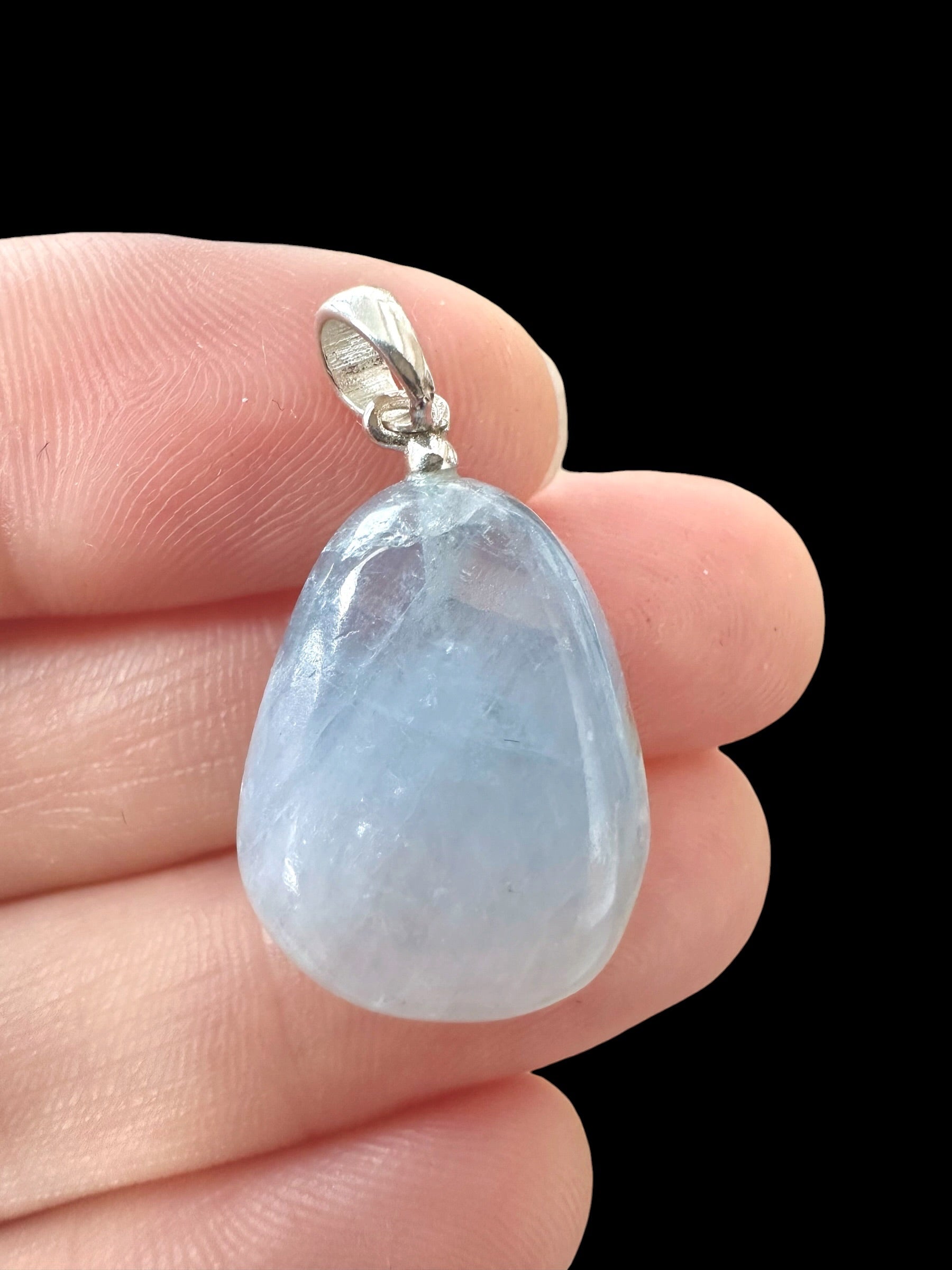 Silver pendant made of celestine - SP/CE09
