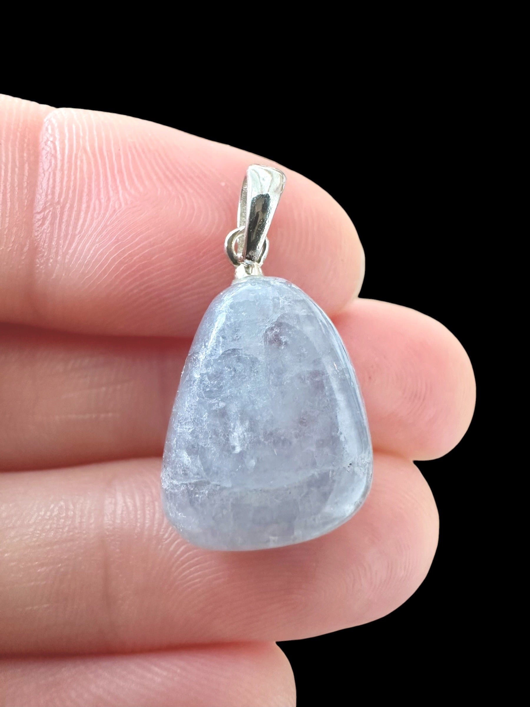 Silver pendant made of celestine - SP/CE11