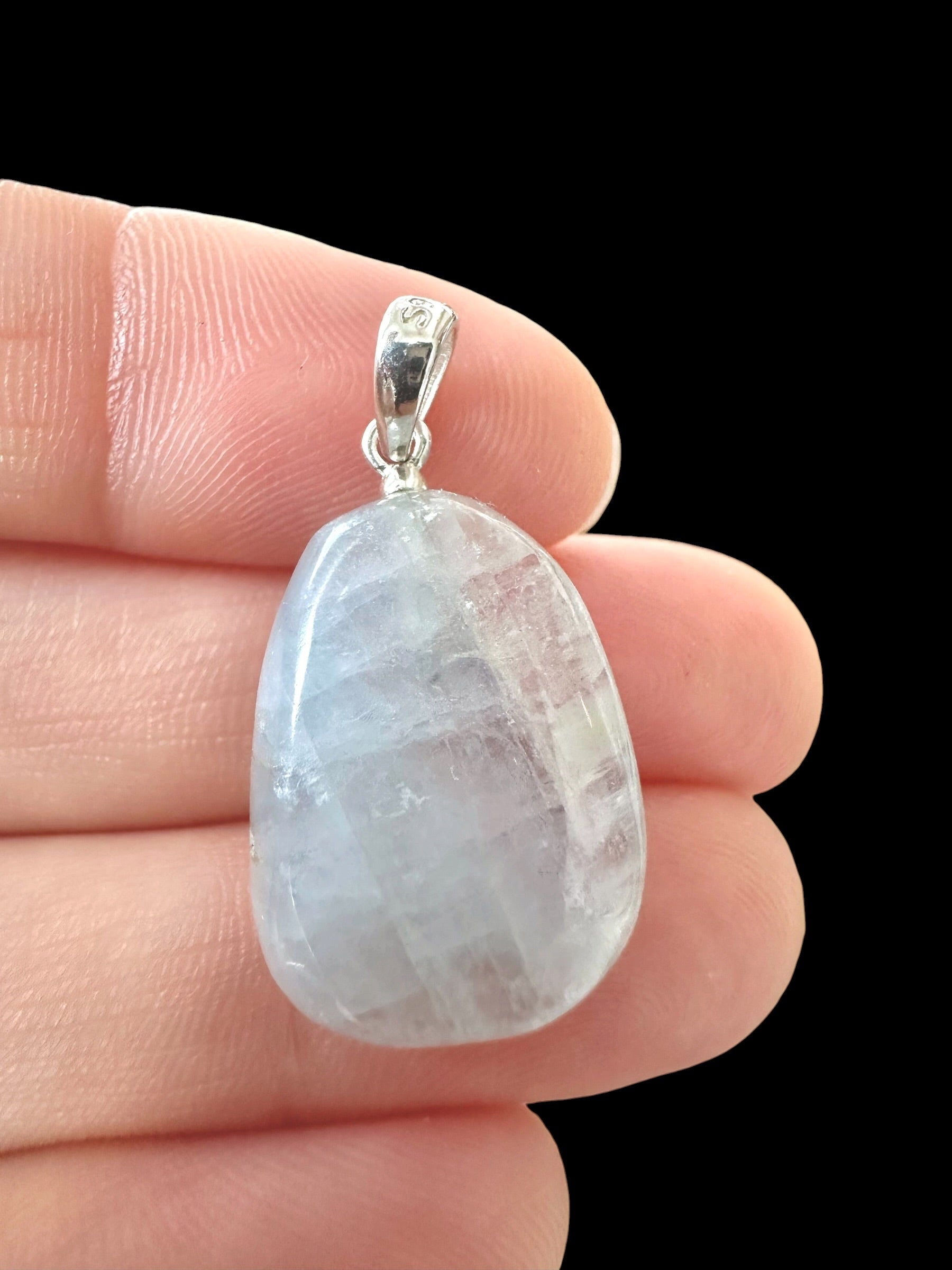 Silver pendant made of celestine - SP/CE13
