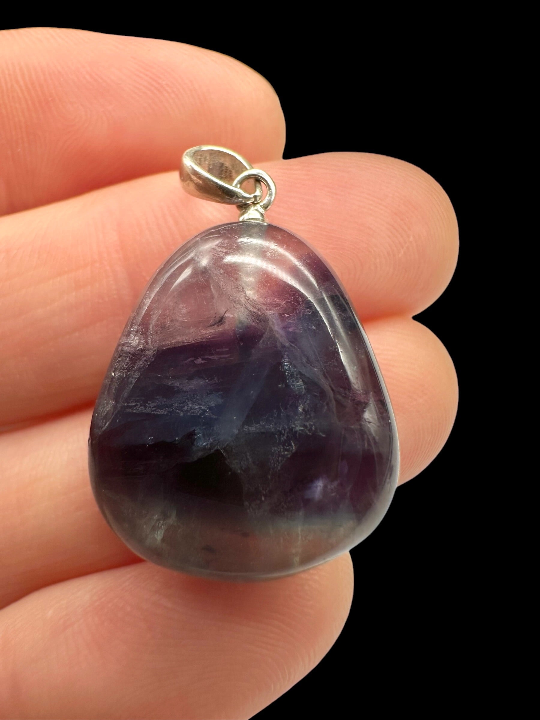 Silver pendant made of fluorite - SP/FL01