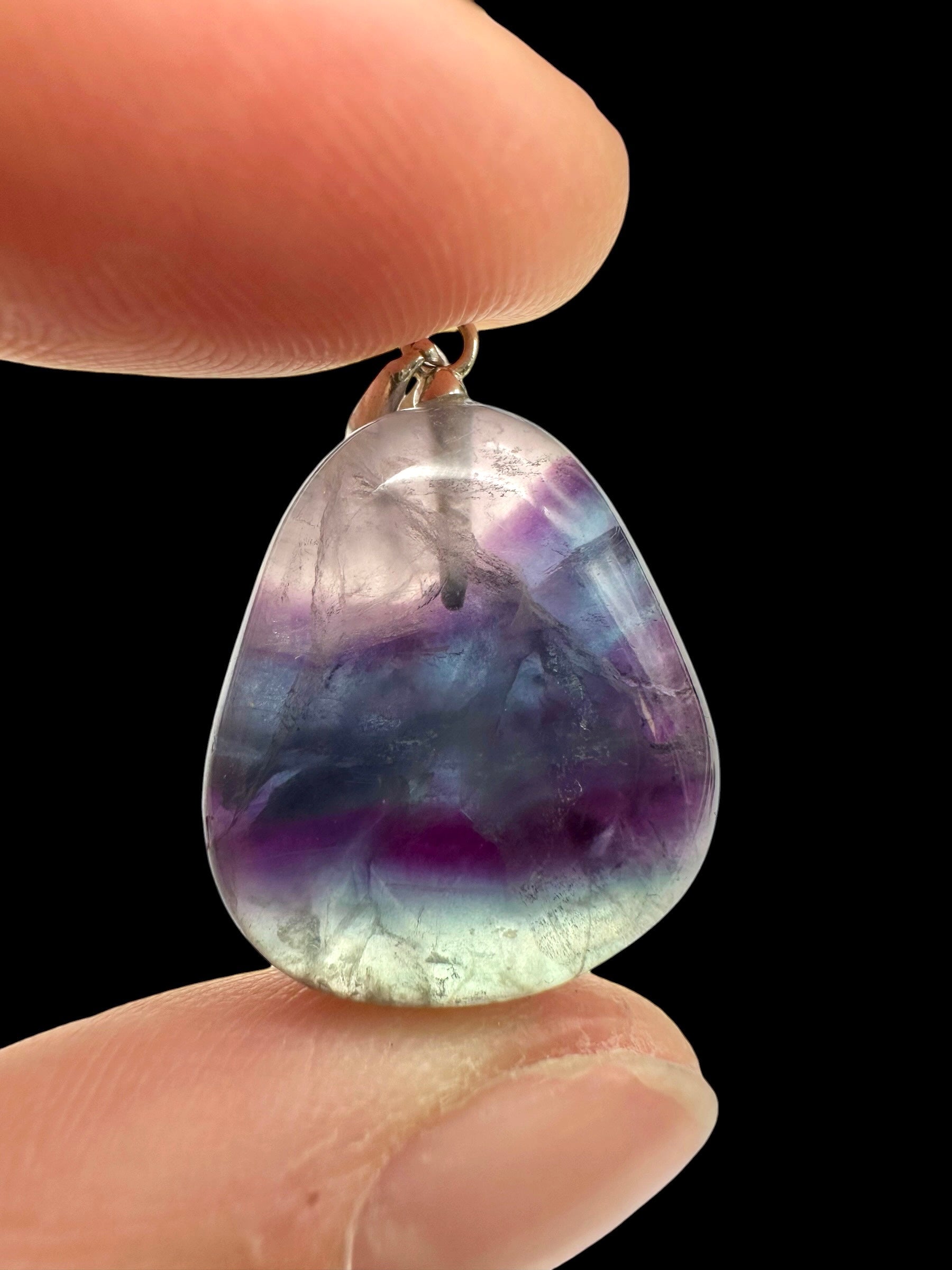 Silver pendant made of fluorite - SP/FL01