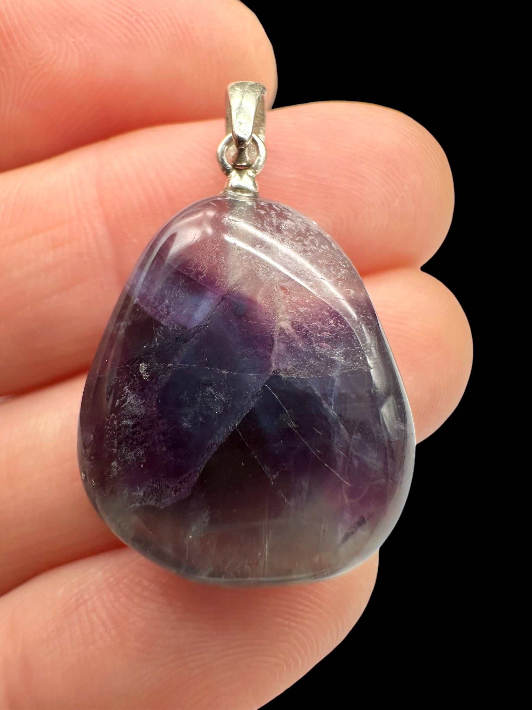 Silver pendant made of fluorite - SP/FL01