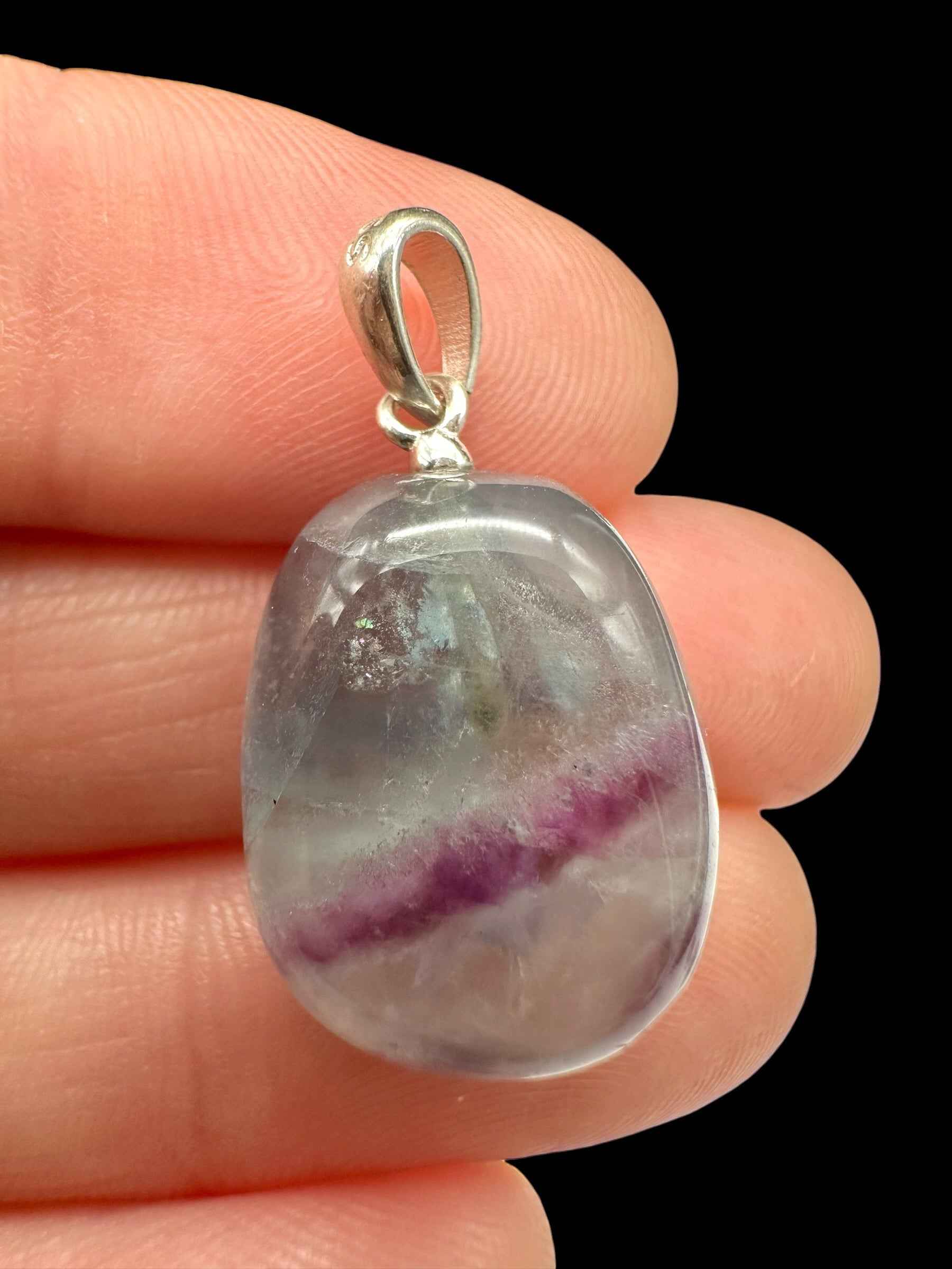 Ciondolo in argento con fluorite - SP/FL02