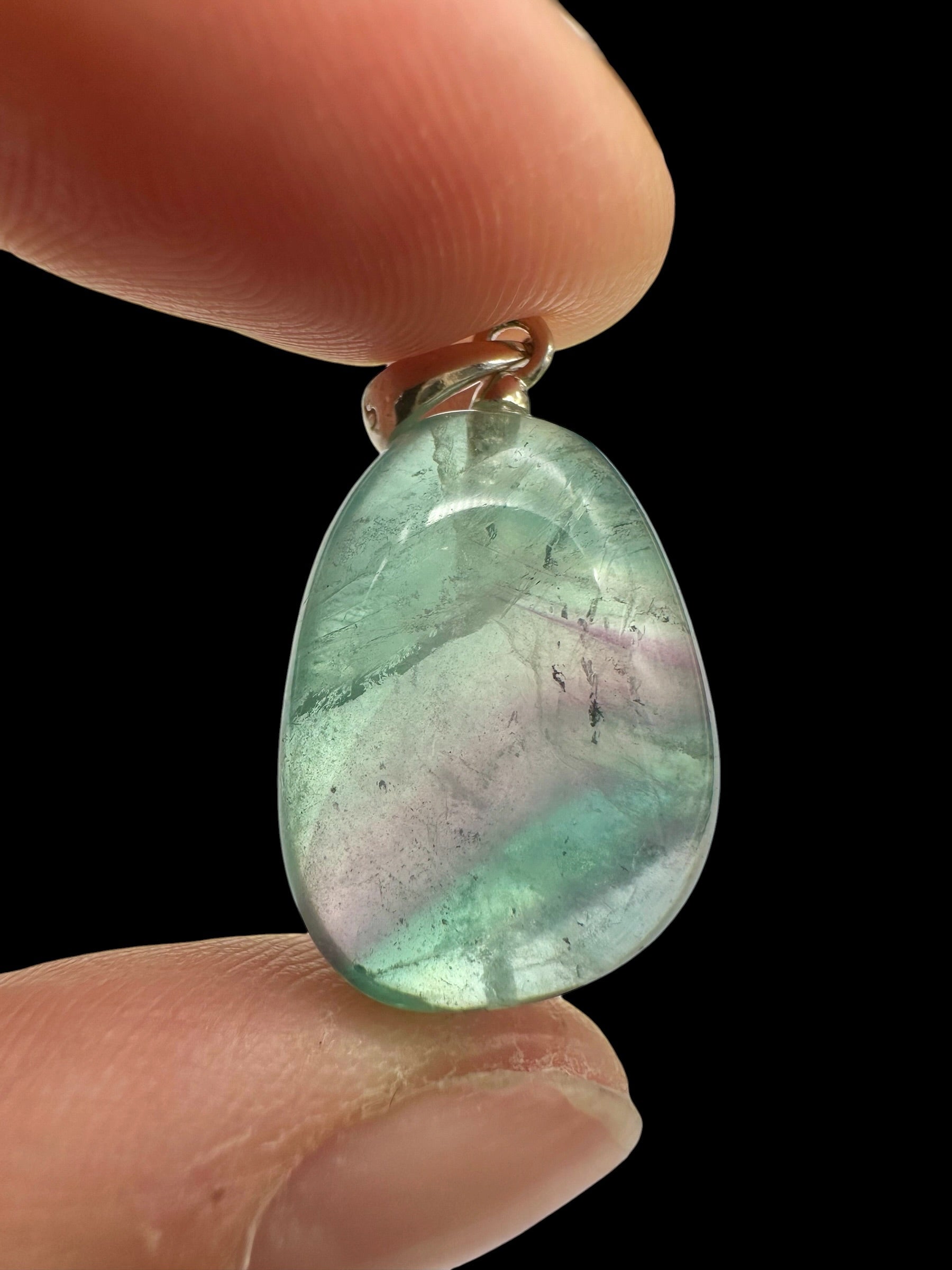 Silver pendant made of fluorite - SP/FL03