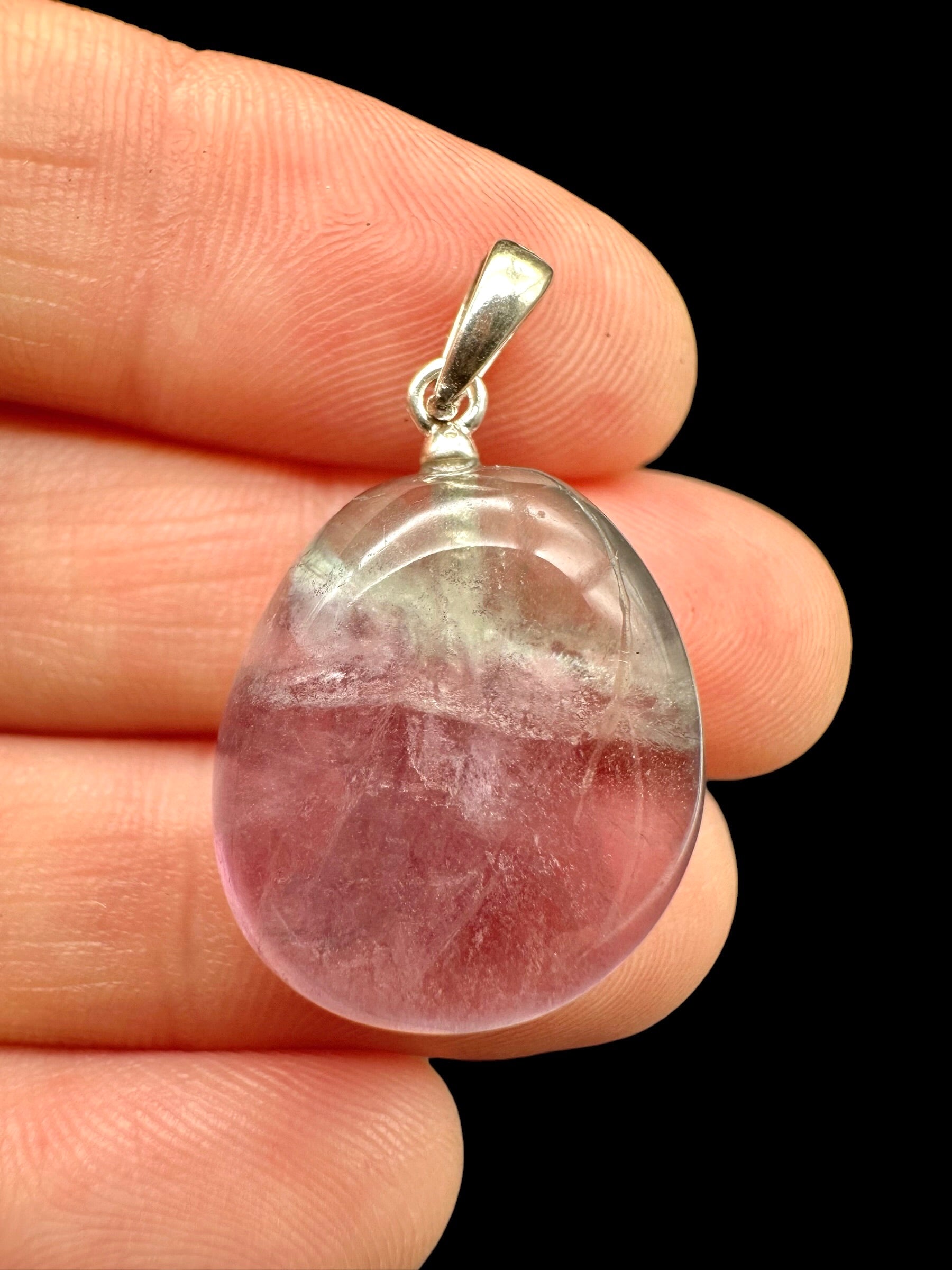 Silver pendant made of fluorite - SP/FL07