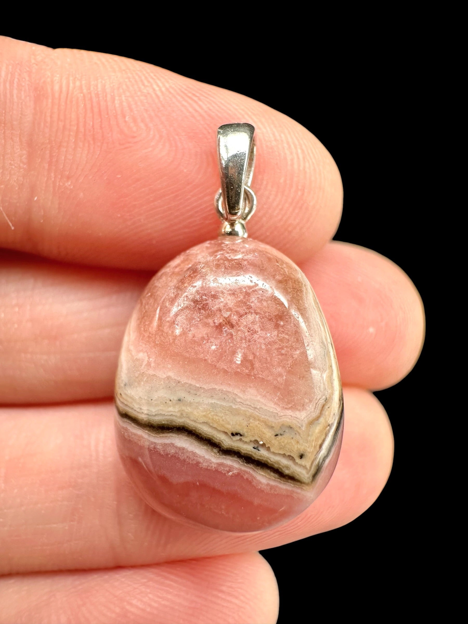 Silver pendant made of rhodochrosite - SP/RD03