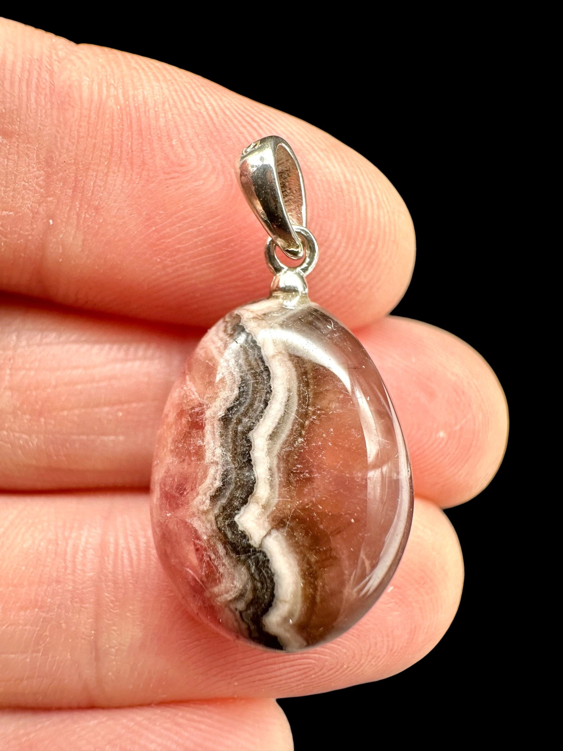 Silver pendant made of rhodochrosite - SP/RD04