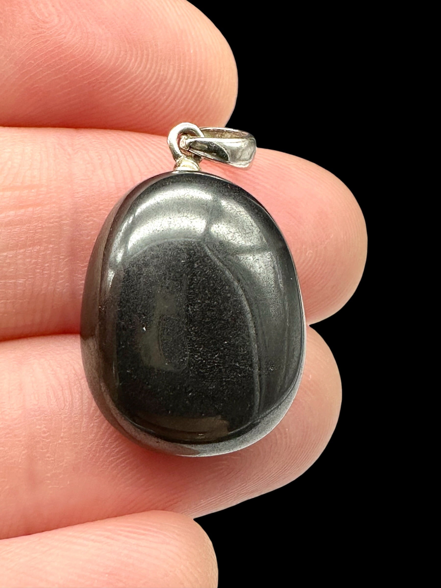 Silver pendant made of hematite - SP/HE02
