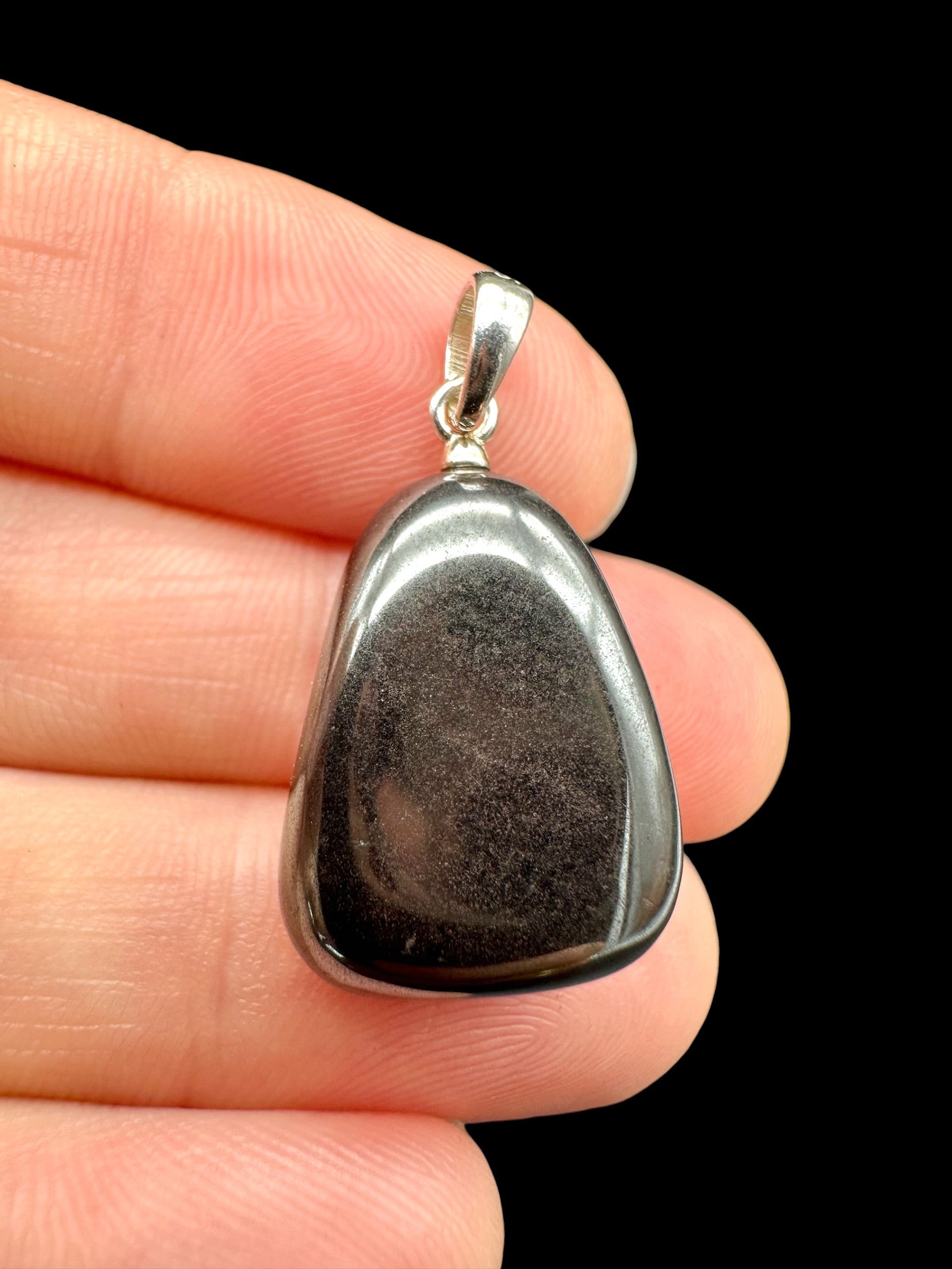Silver pendant made of hematite - SP/HE06