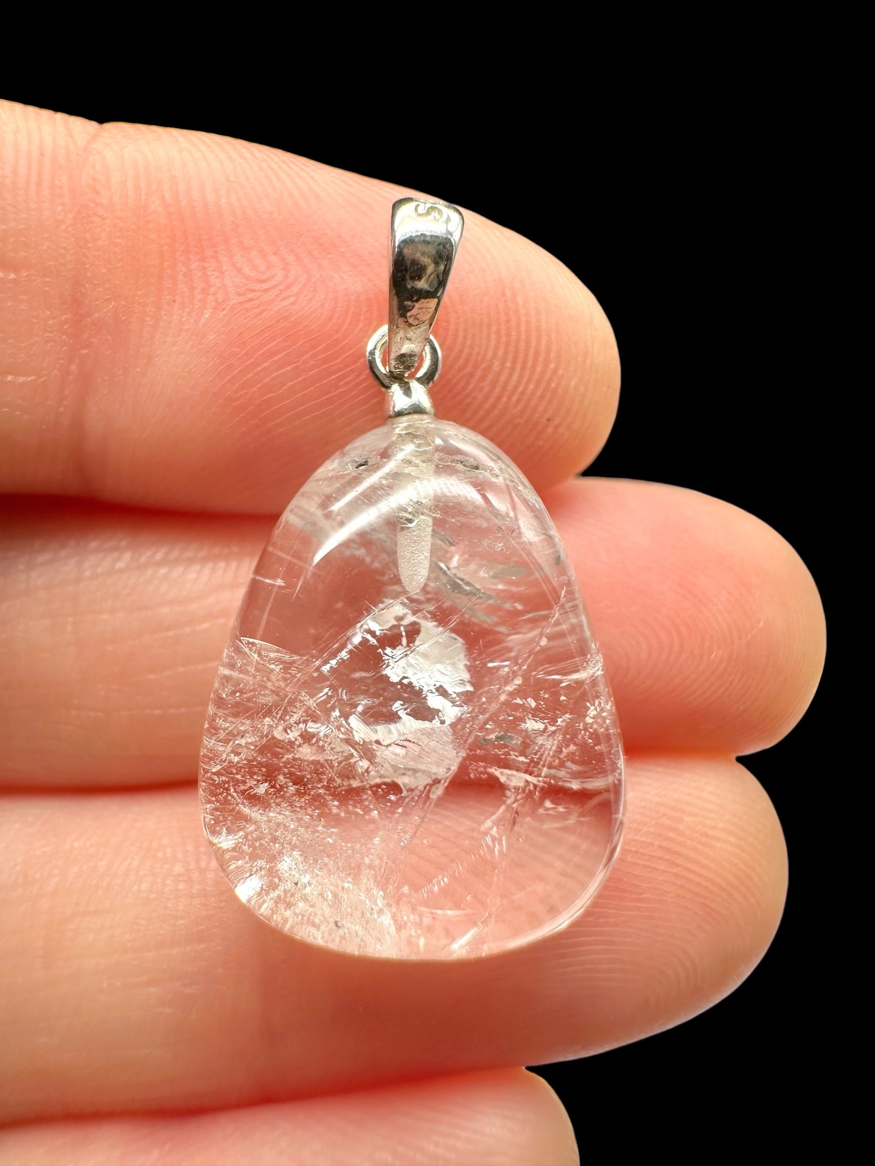 Silver pendant made of crystal quartz - SP/KR39