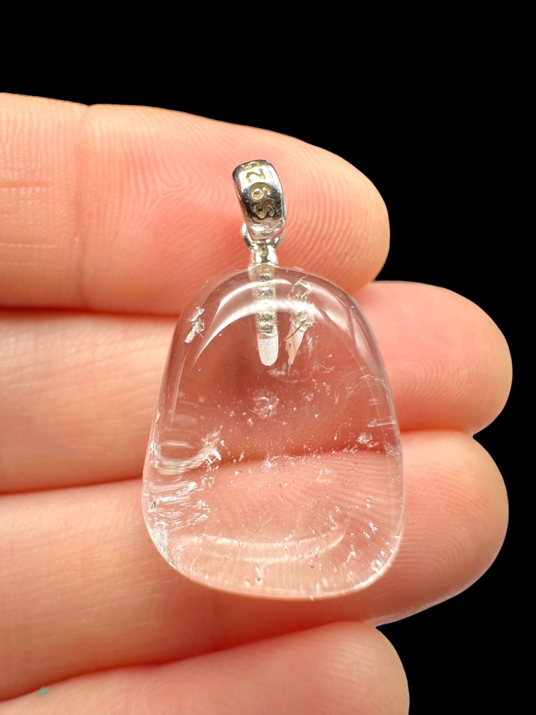 Silver pendant made of crystal quartz - SP/KR40