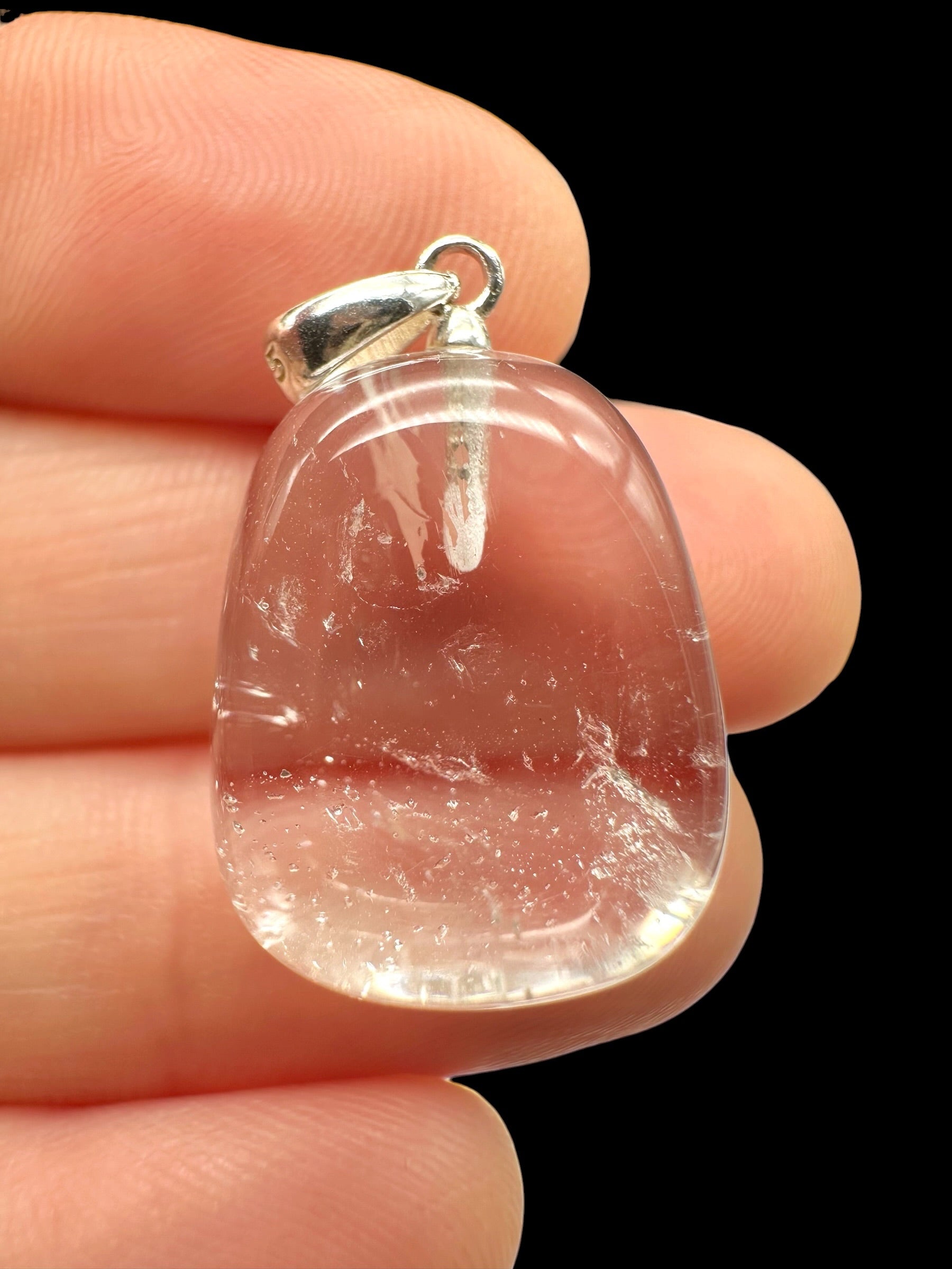 Silver pendant made of crystal quartz - SP/KR40