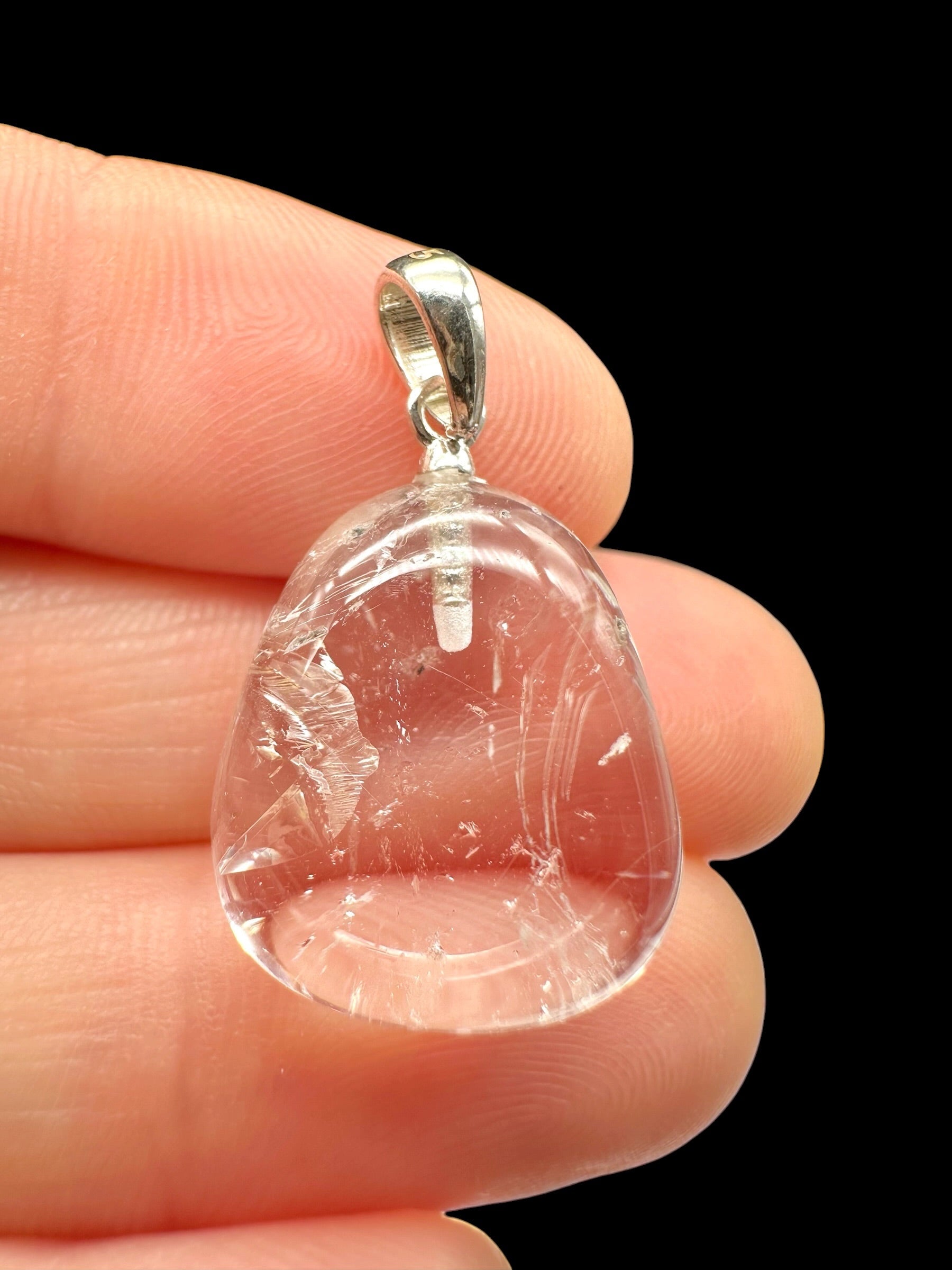 Silver pendant made of crystal quartz - SP/KR41