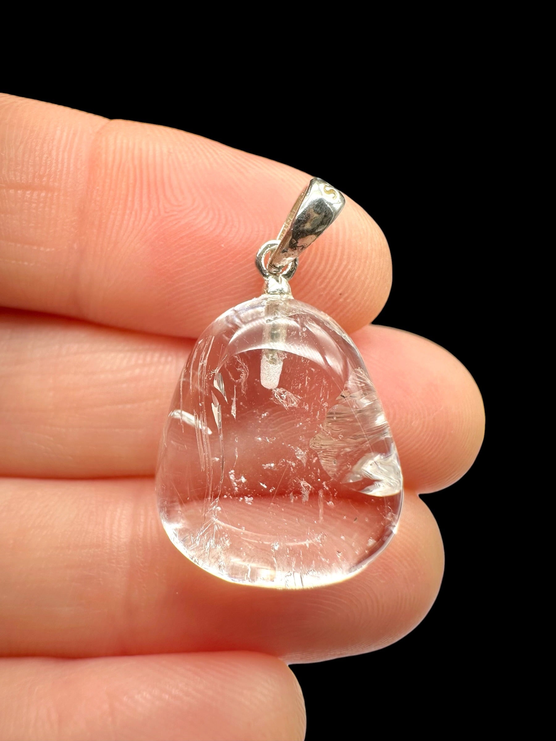 Silver pendant made of crystal quartz - SP/KR41