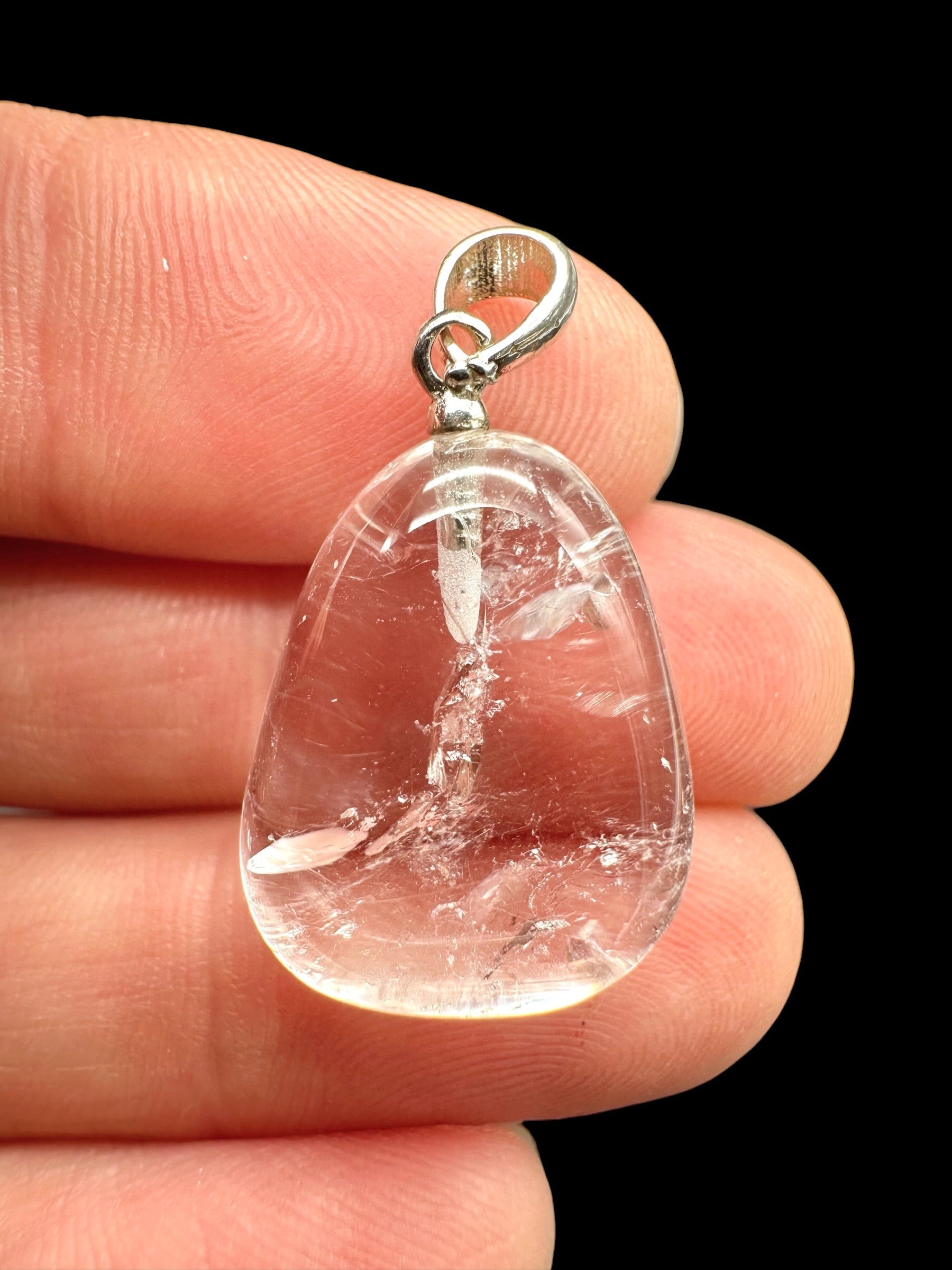 Silver pendant made of crystal quartz - SP/KR43