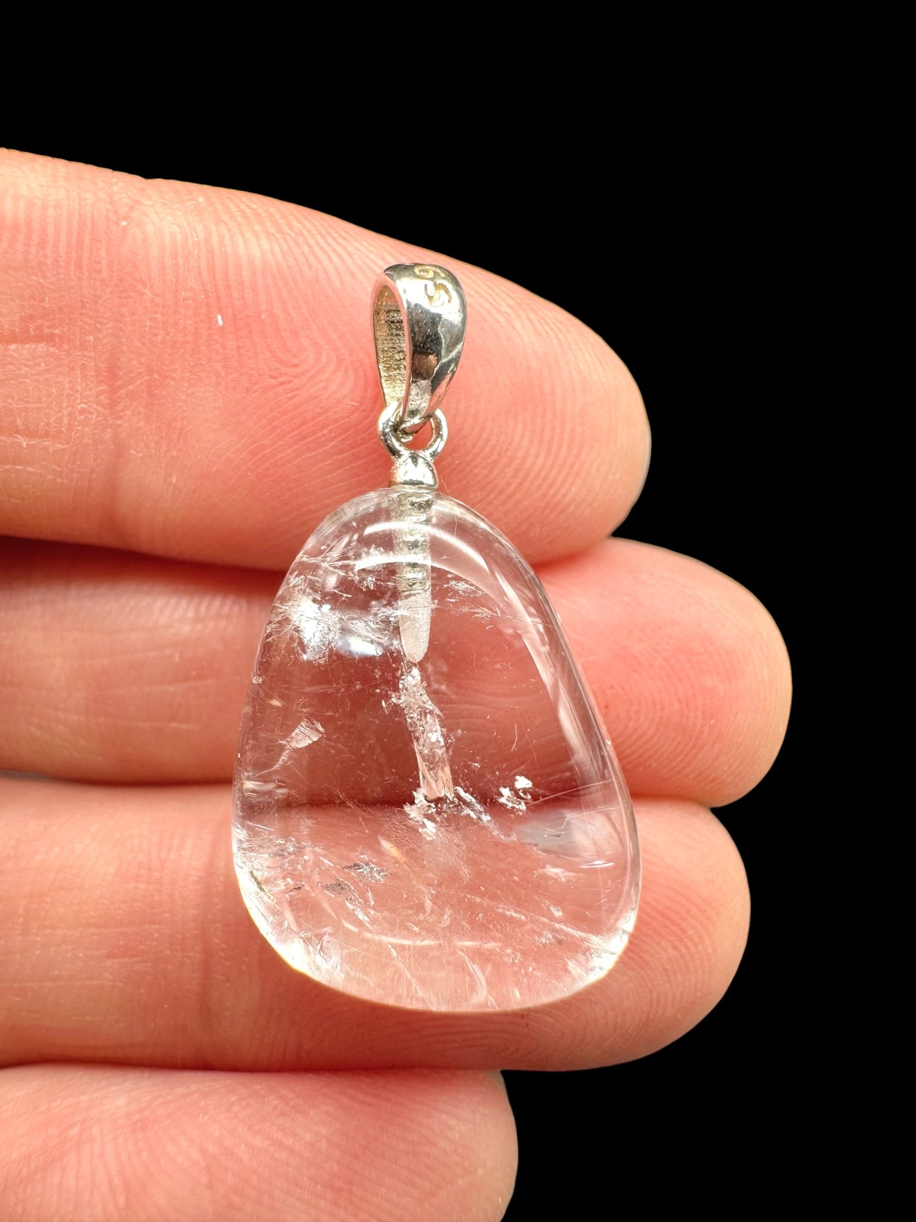 Silver pendant made of crystal quartz - SP/KR43