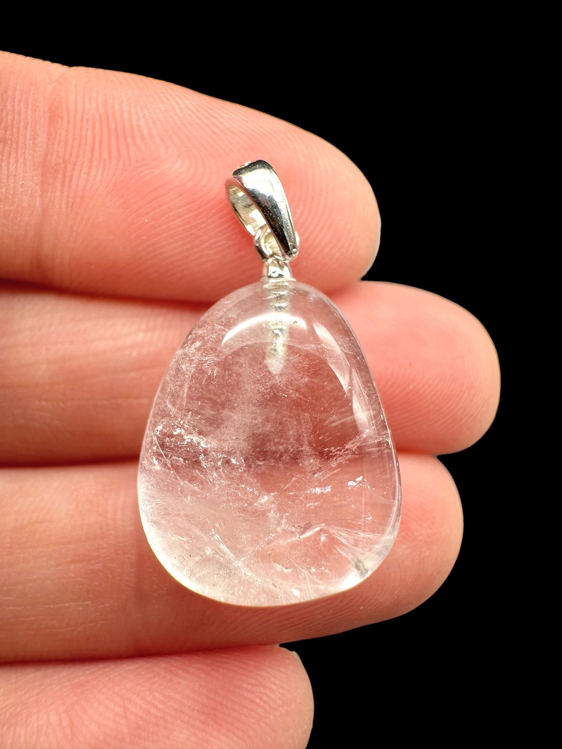 Silver pendant made of crystal quartz - SP/KR44