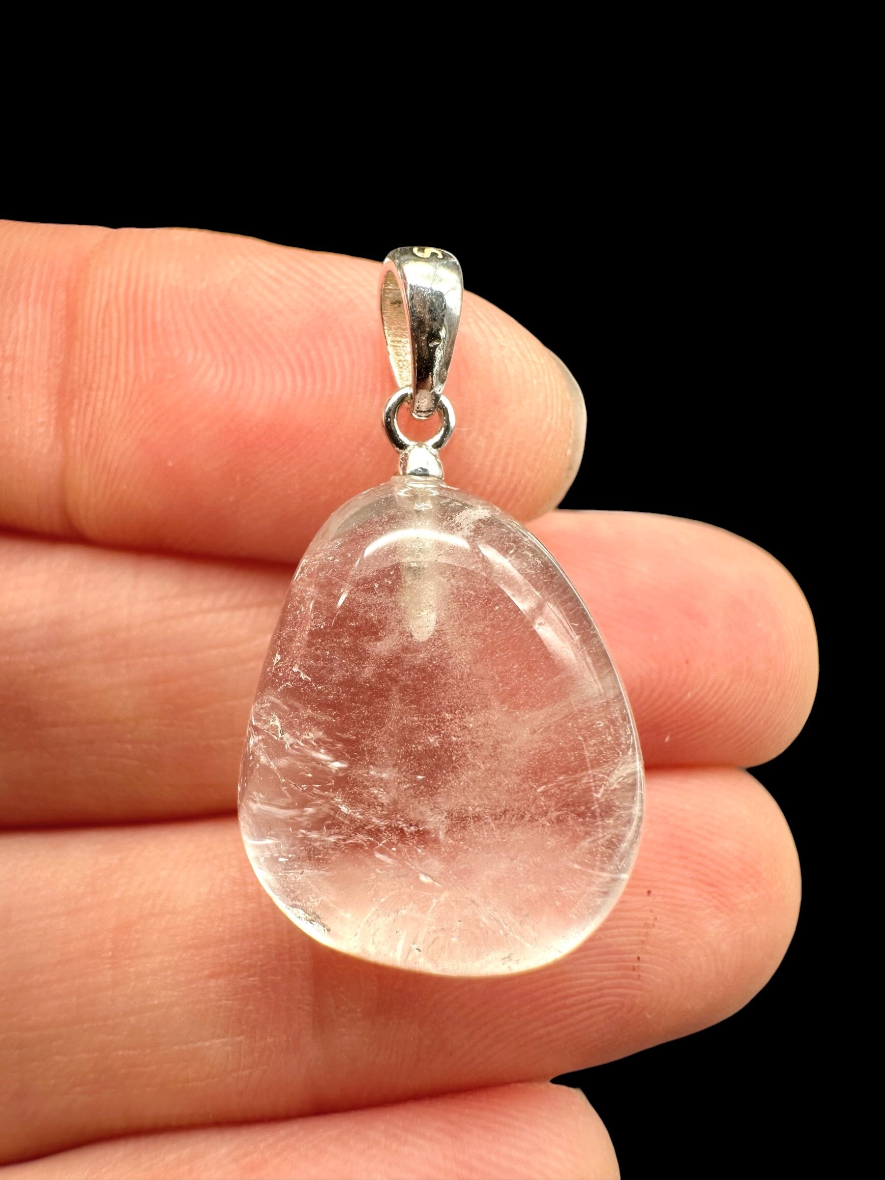 Silver pendant made of crystal quartz - SP/KR44
