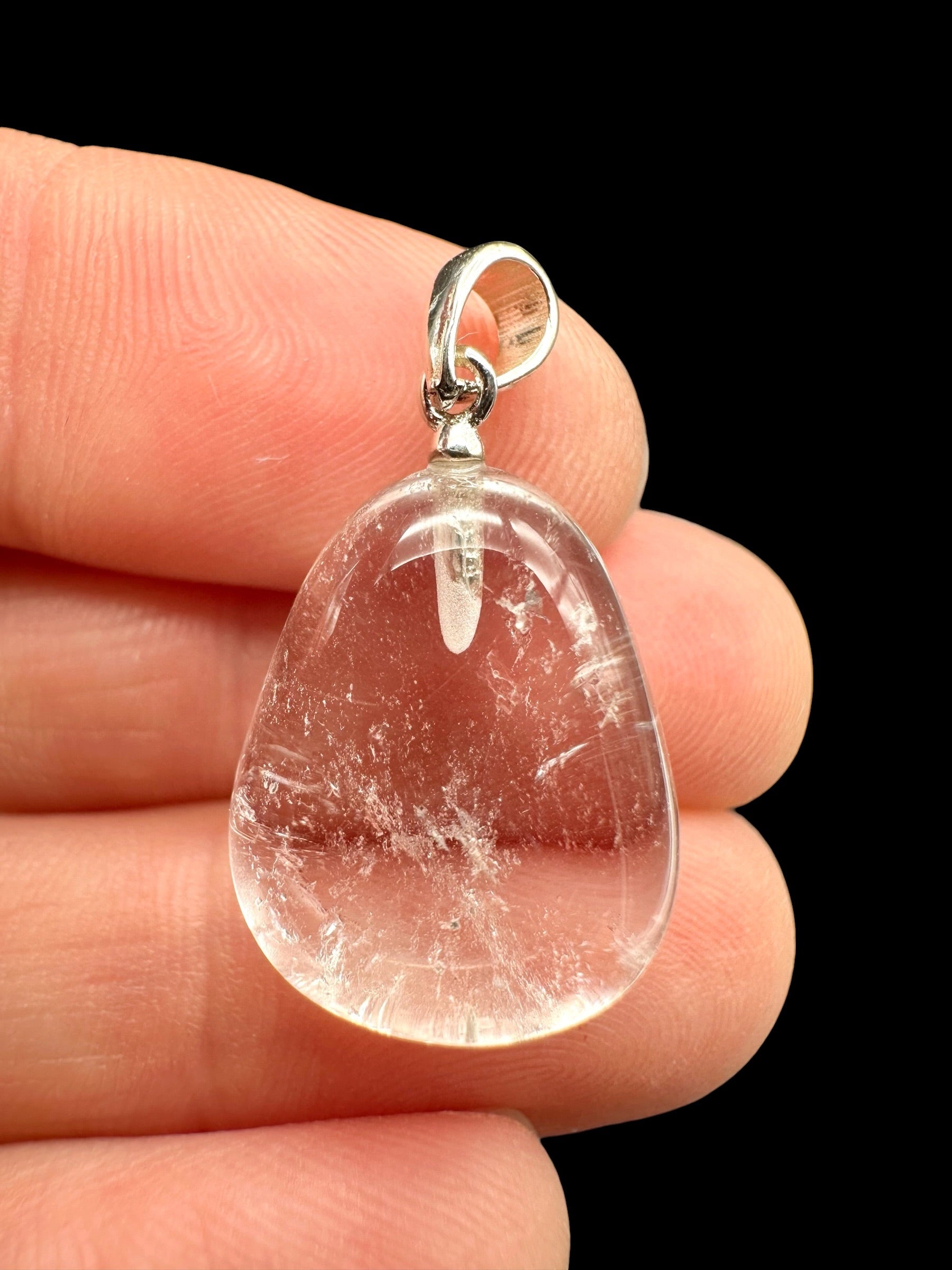 Silver pendant made of crystal quartz - SP/KR45