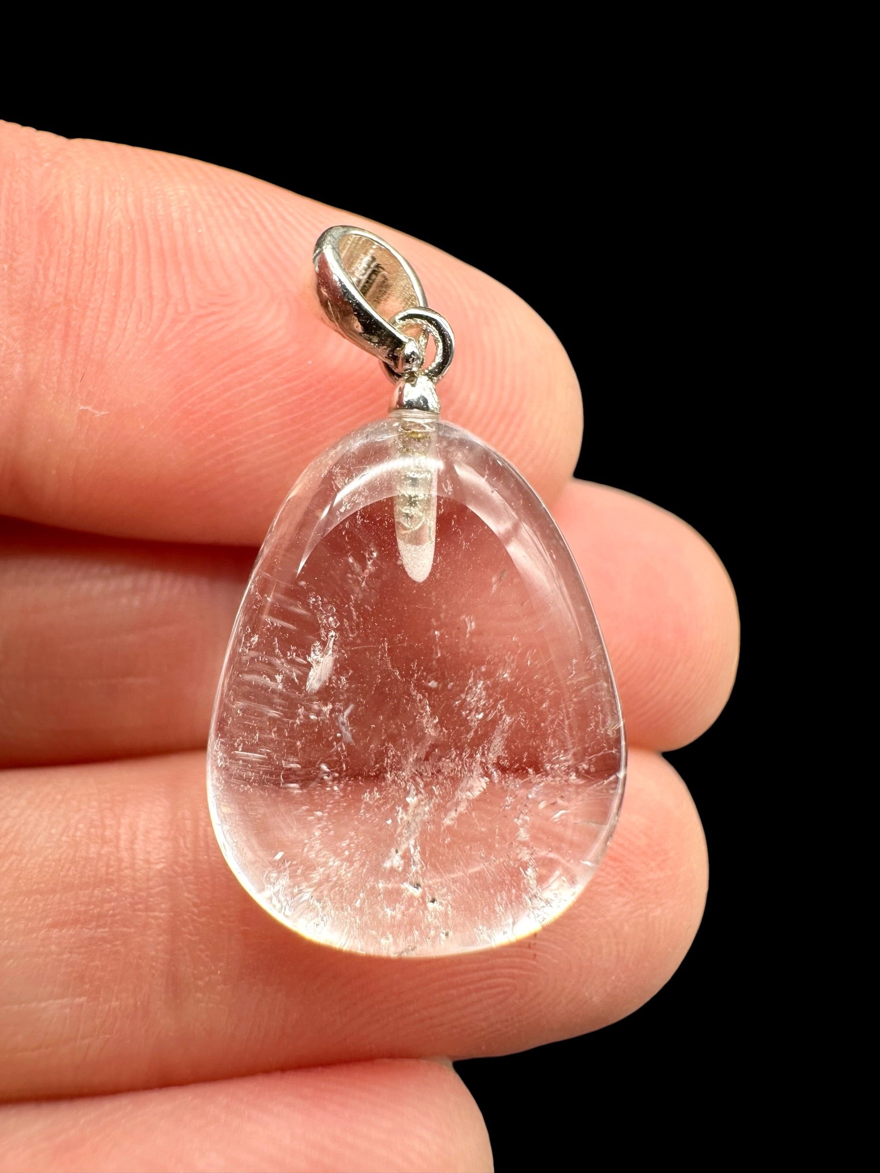 Silver pendant made of crystal quartz - SP/KR45