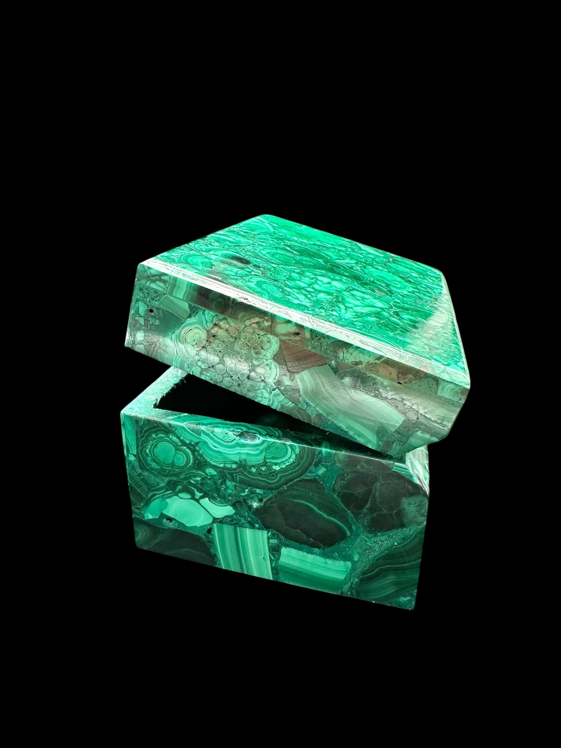 Malachite jewellery box - MZ048