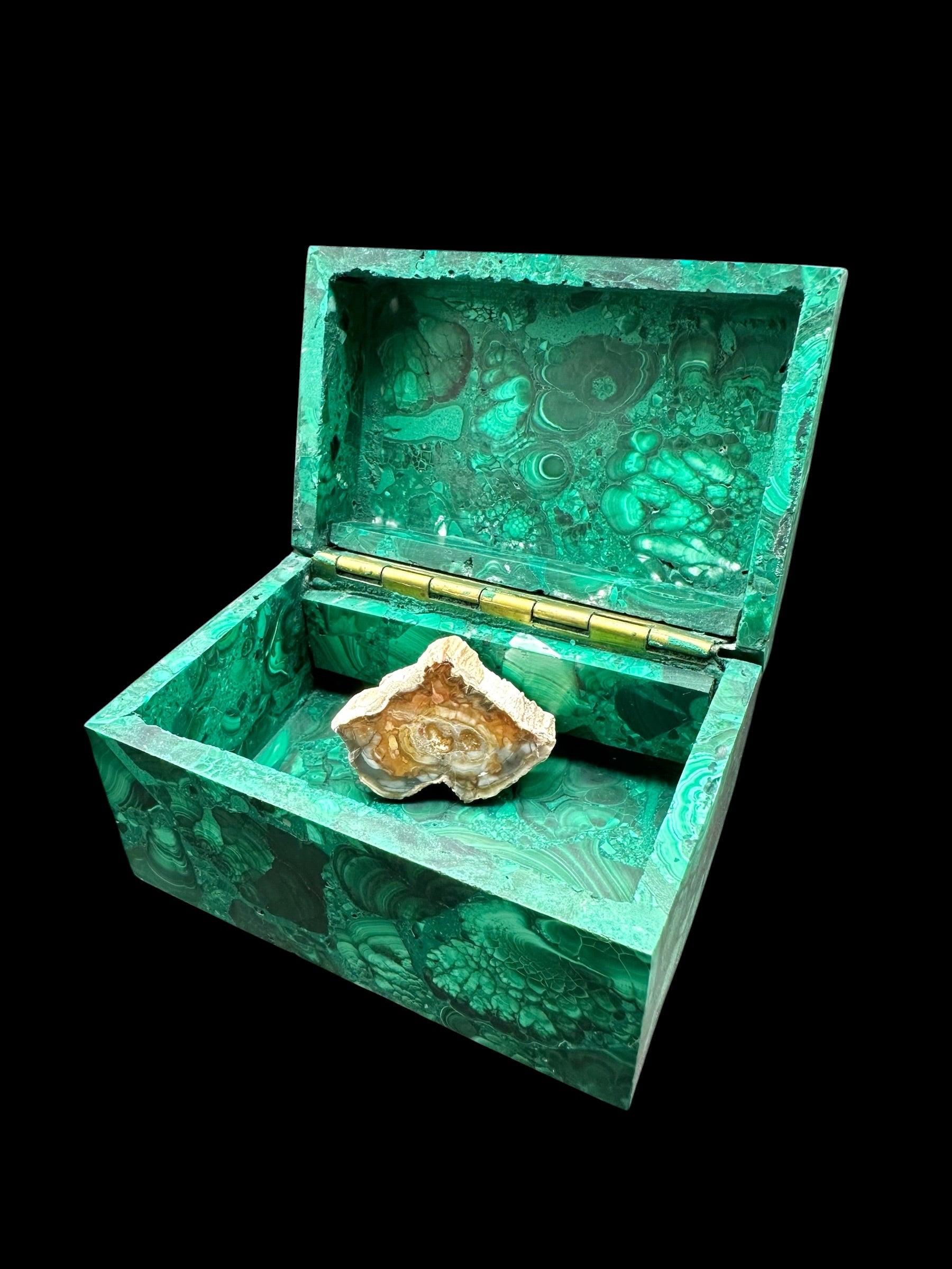 Malachite jewellery box - MZ048