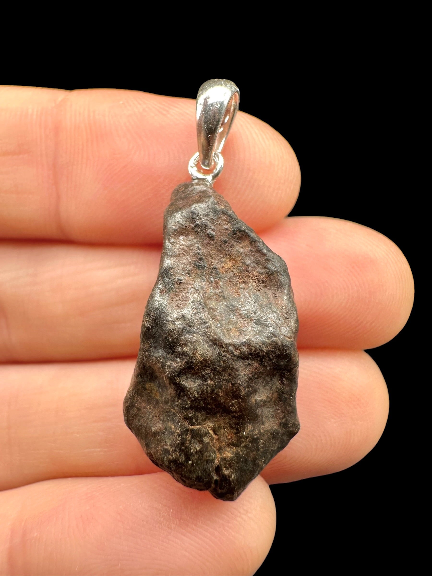Silver Pendant with NWA X Stony Meteorite 5,7g