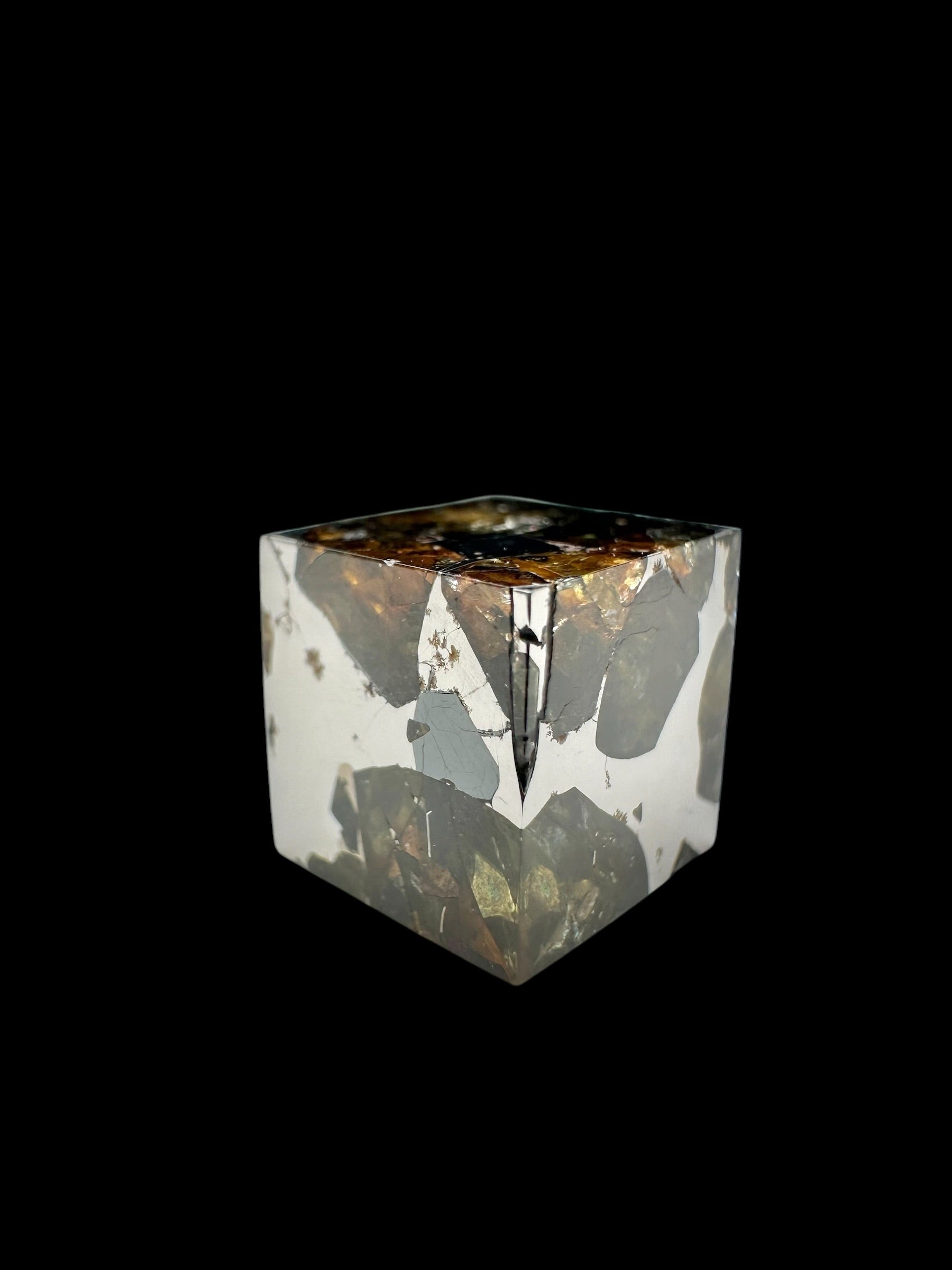 Meteorite Seymchan – pallasite cube 4,6g – Russia - MESM160