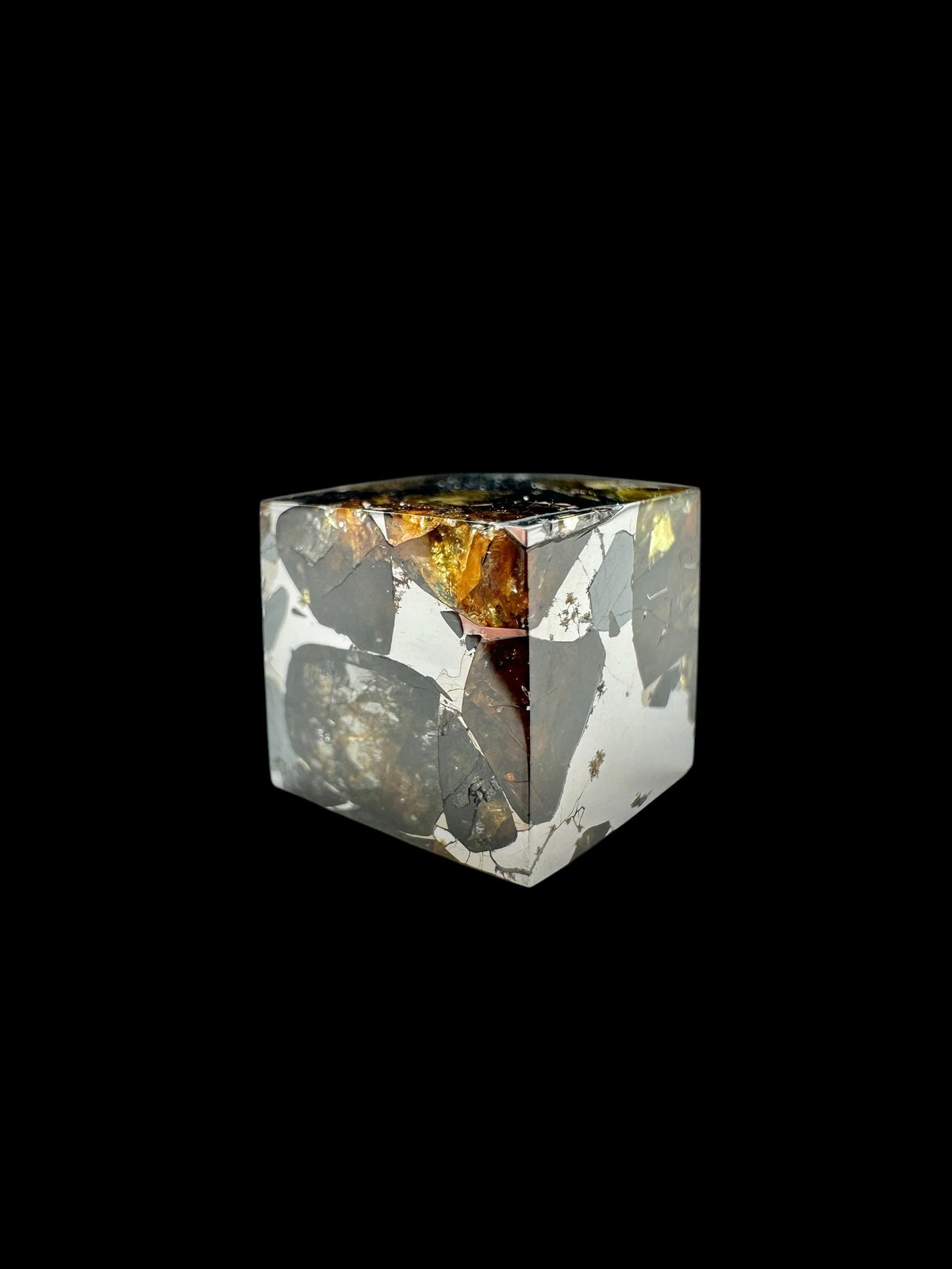 Meteorite Seymchan – pallasite cube 4,6g – Russia