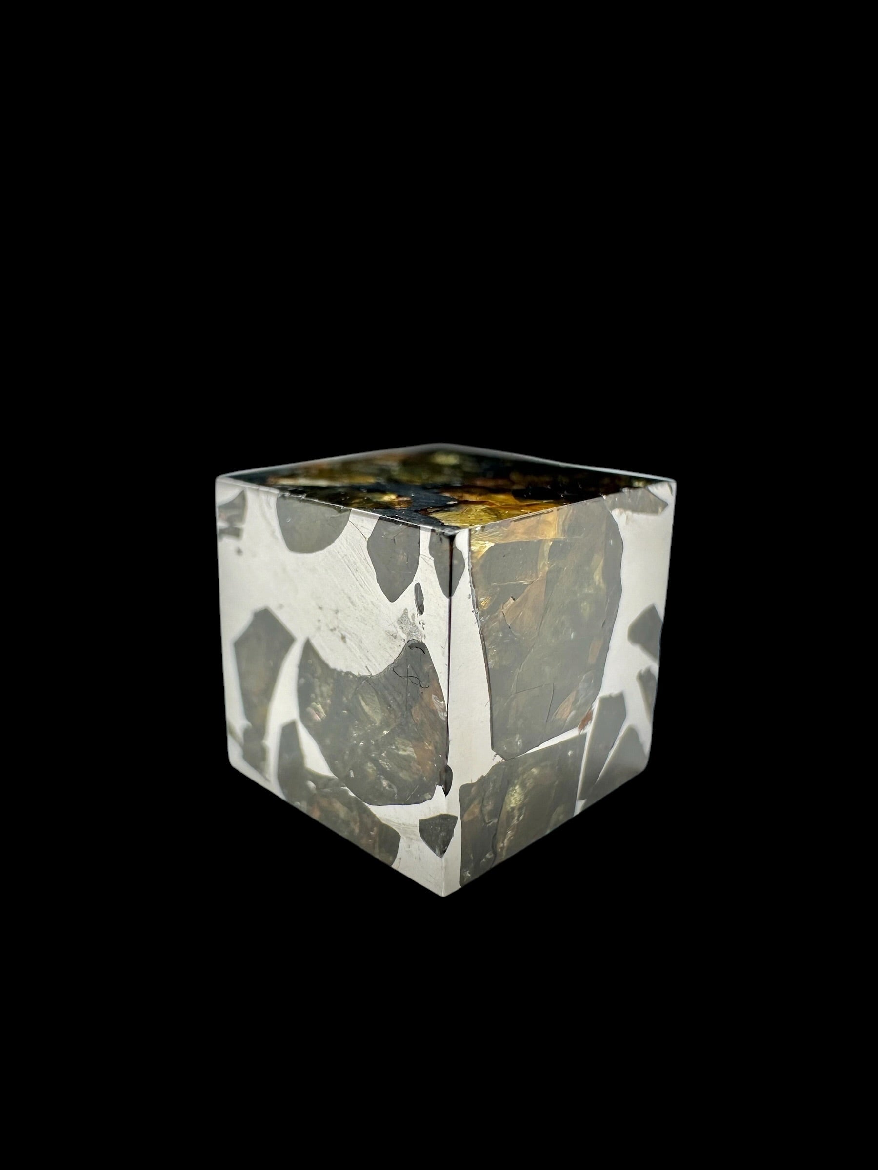 Meteorite Seymchan – pallasite cube 5,3g – Russia