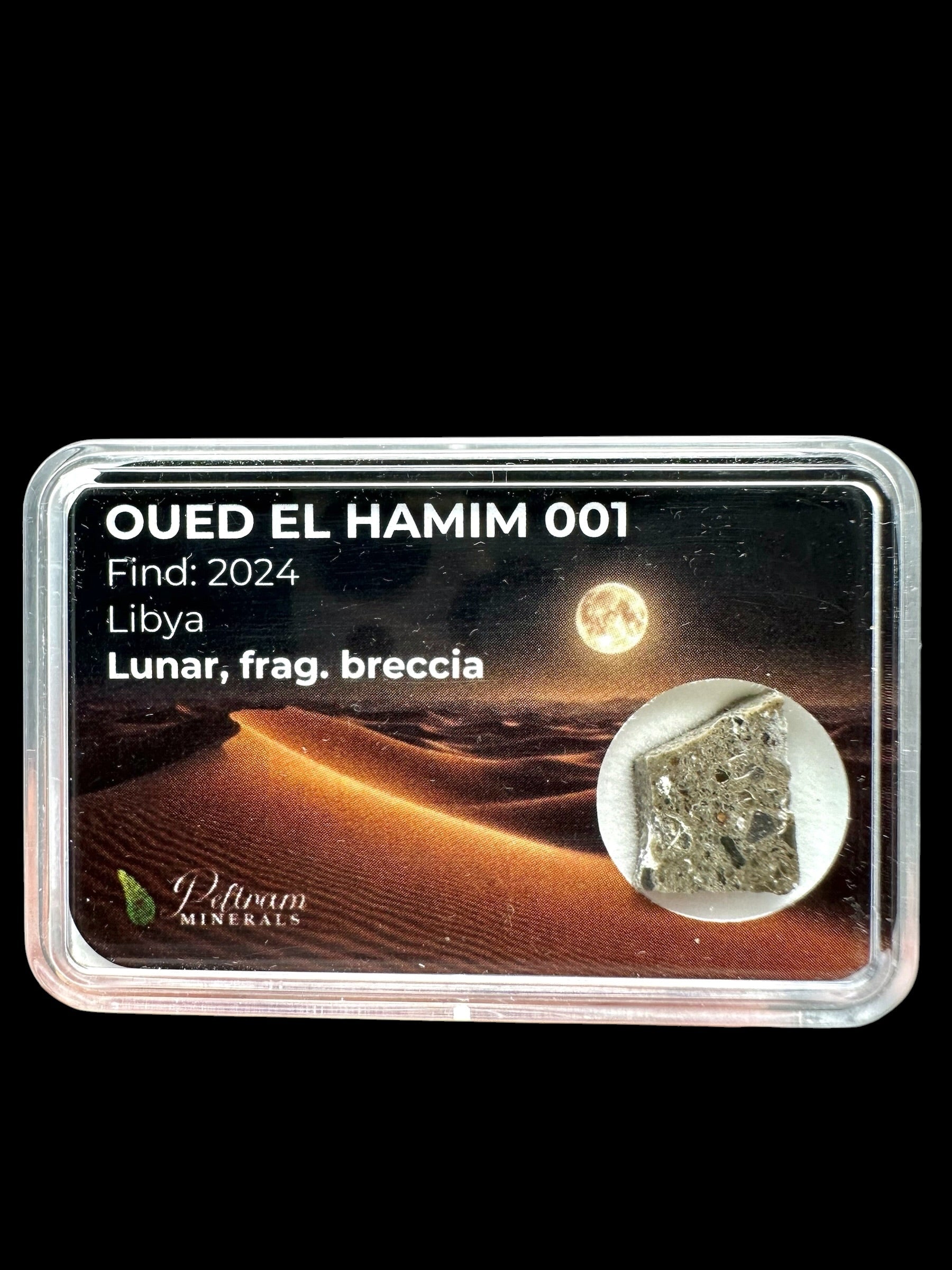 Lunar meteorite Oued el Hamim 001 – 0,8g – Libya