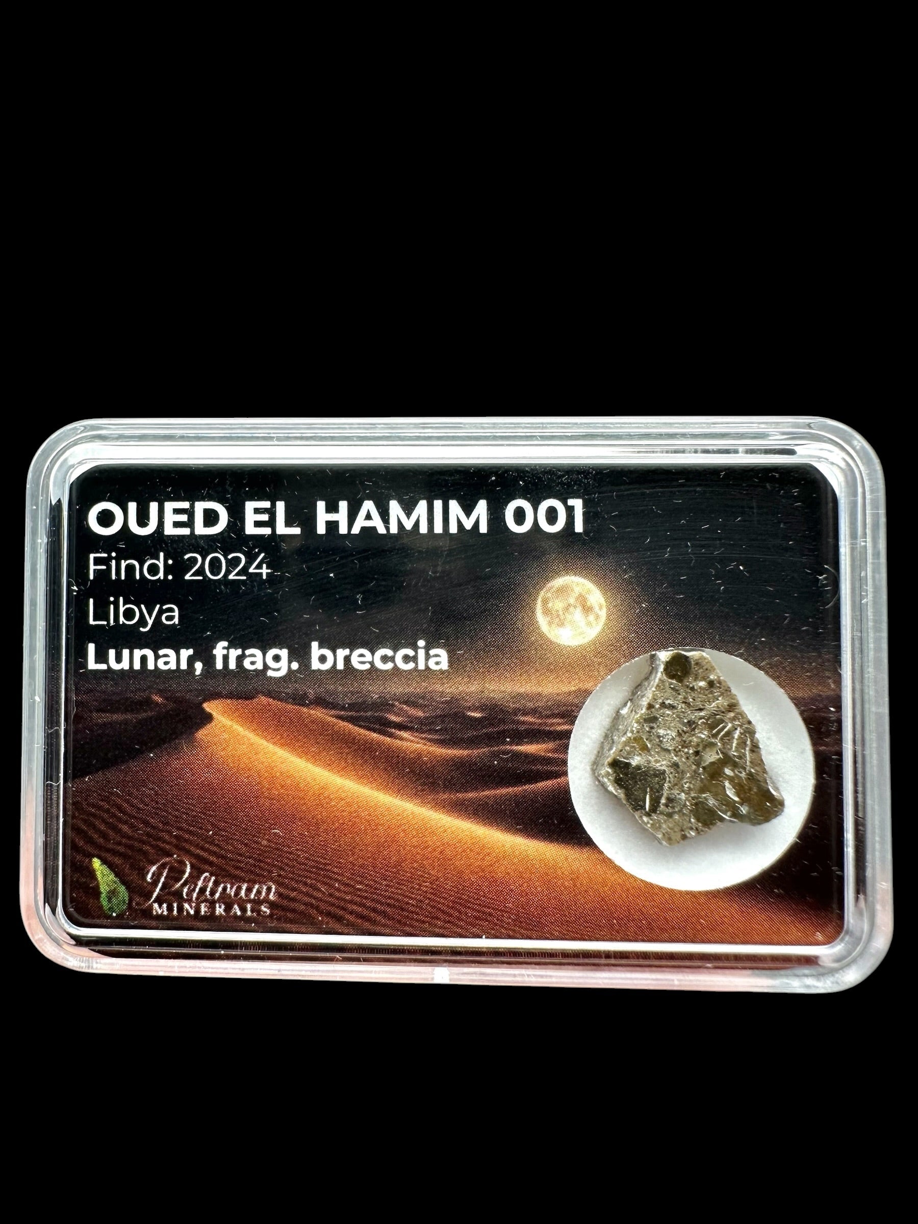 Lunar meteorite Oued el Hamim 001 – 0,8g – Libya