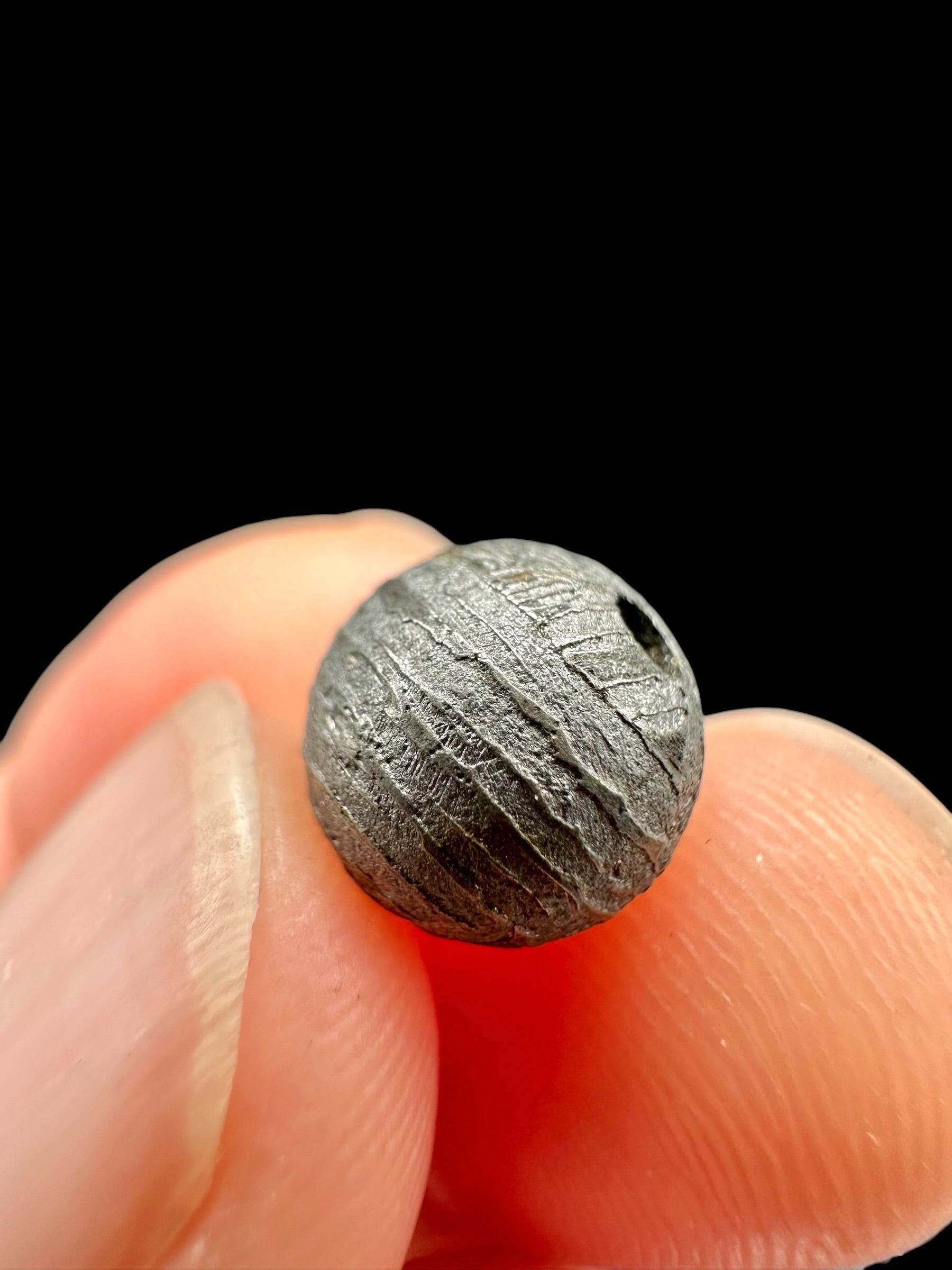 8 mm Aletai meteorite bead – Xinjiang, China - MEAL134