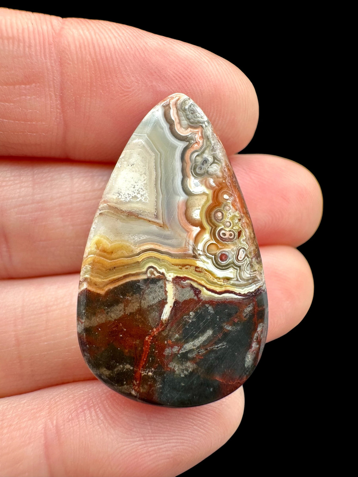 Lace agate cabochon – Mexico - KAK05