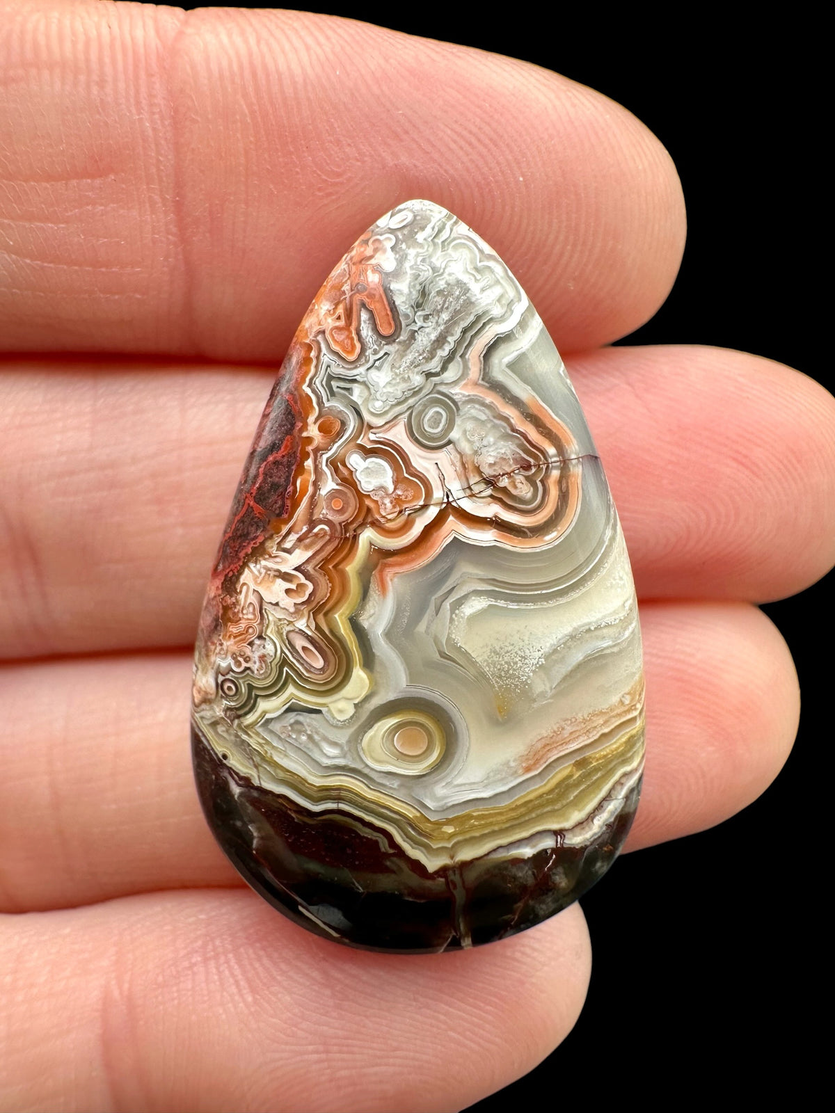 Lace agate cabochon – Mexico