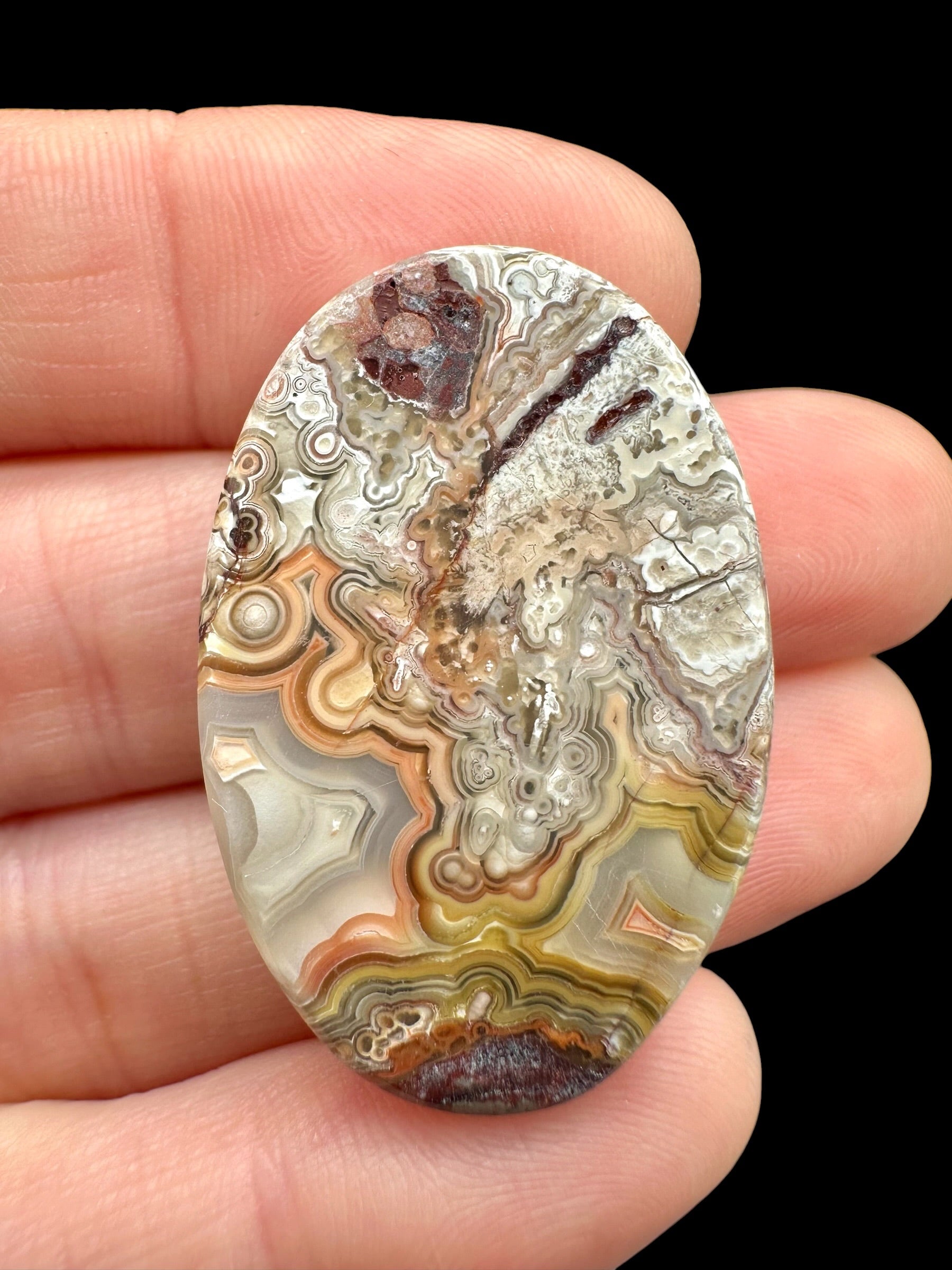 Lace agate cabochon – Mexico - KAK08