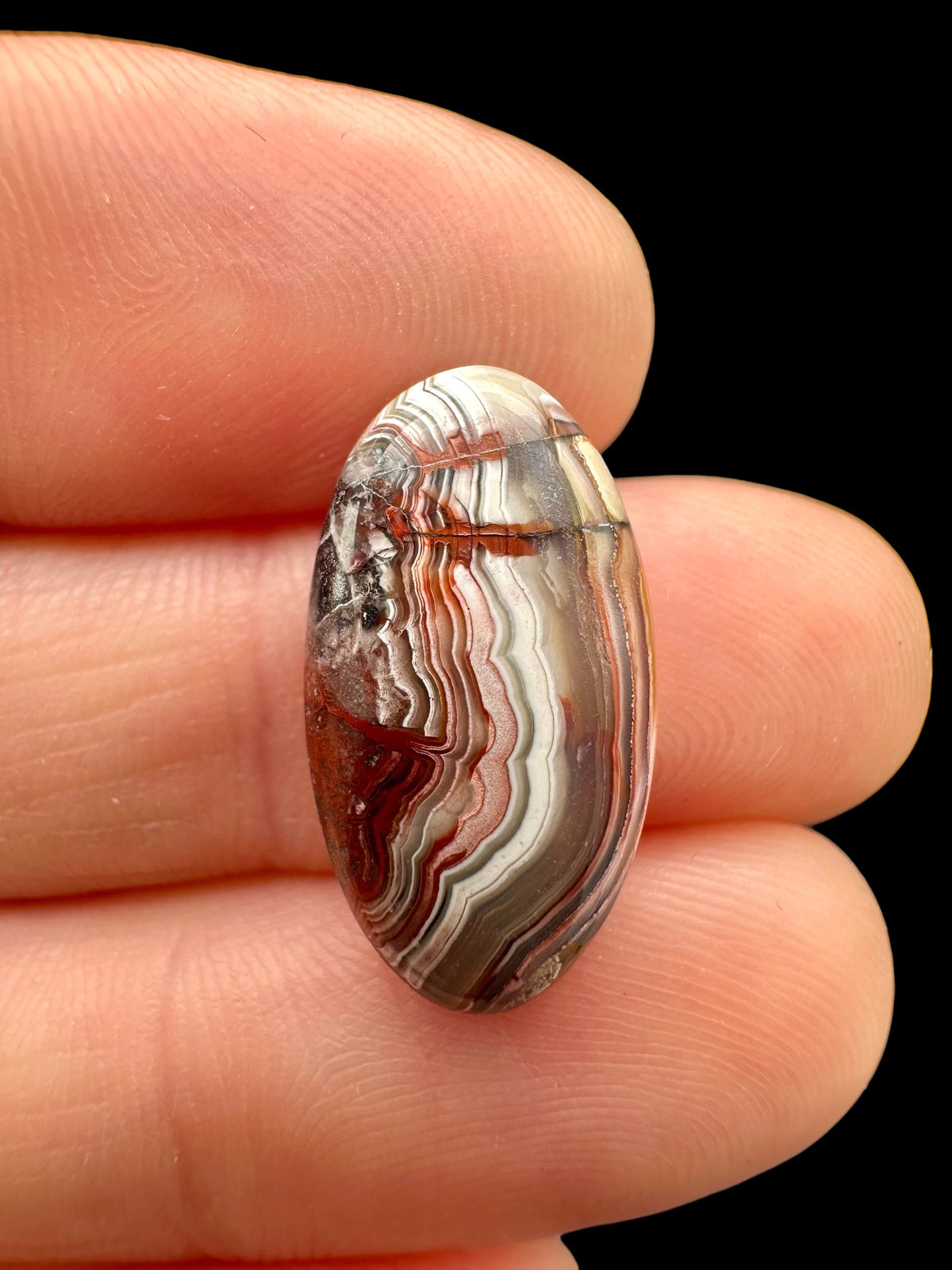 Lace agate cabochon – Mexico