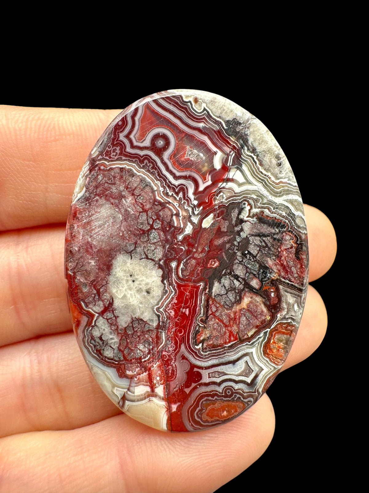 Lace agate cabochon – Mexico - KAK11