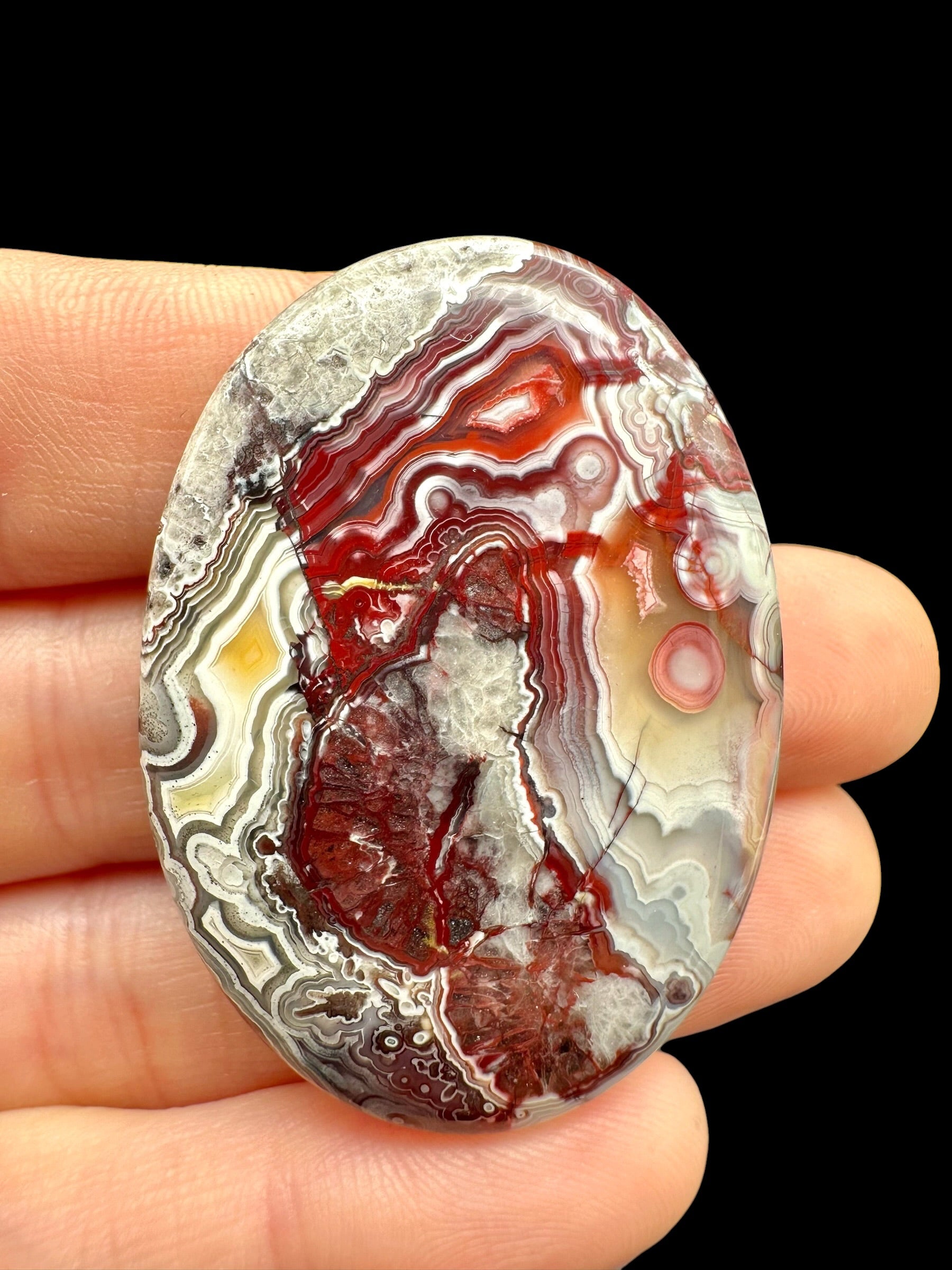 Lace agate cabochon – Mexico