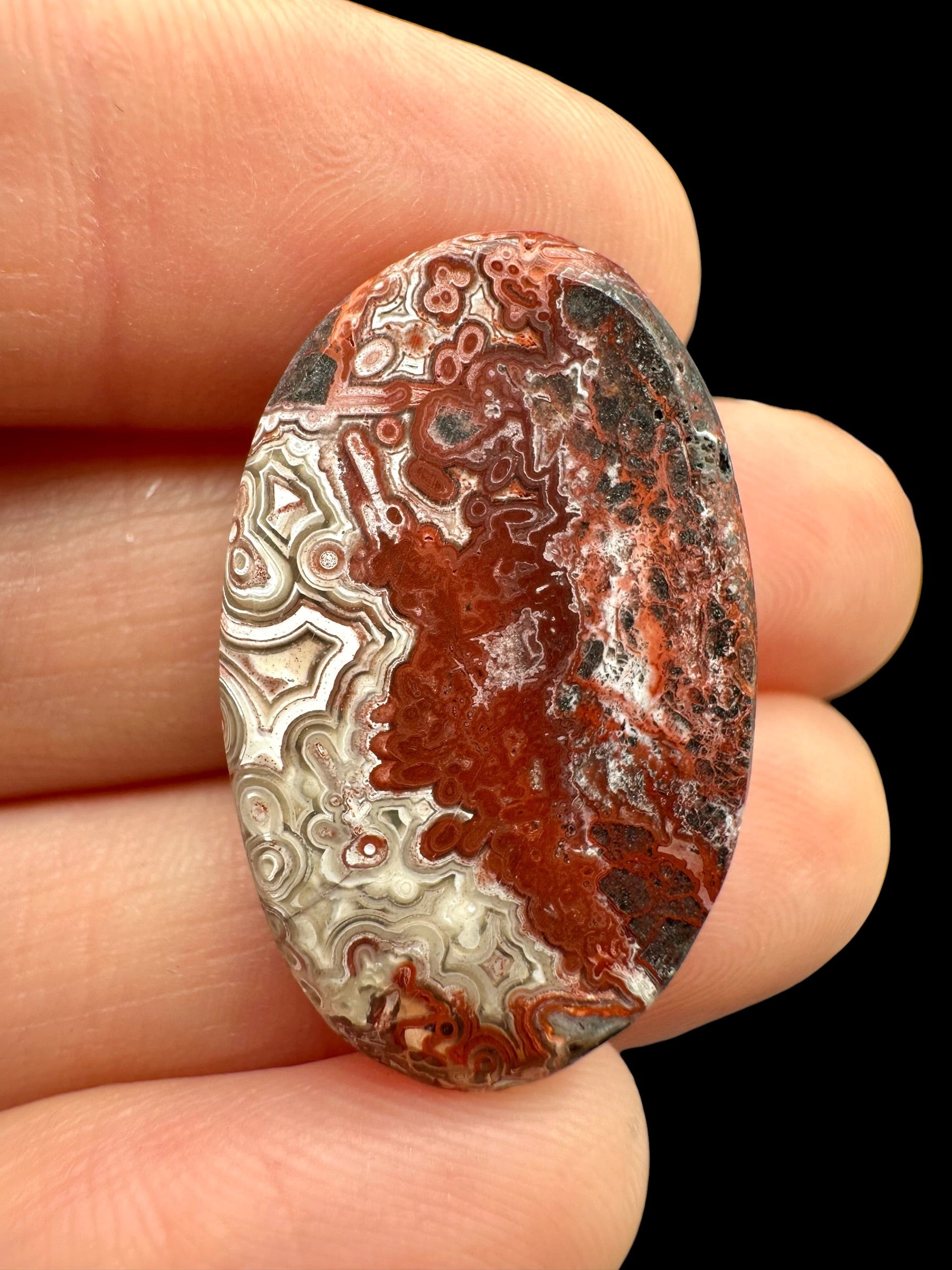 Lace agate cabochon – Mexico - KAK12